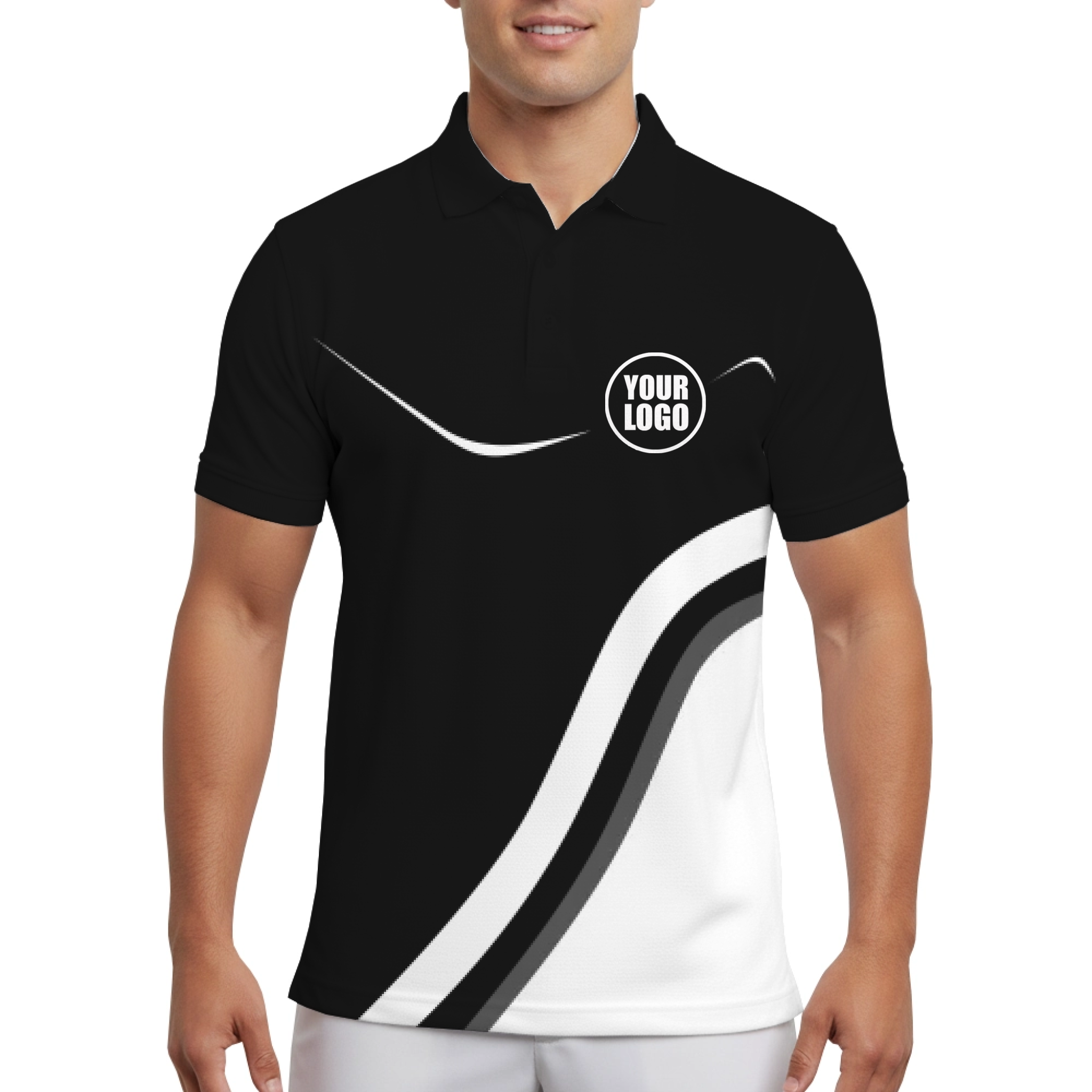 Picklewin Simple Custom Pickleball Men's UV Protection Polo Shirt