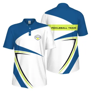 Custom Logo Men's UV Protection Polo Shirt For Pickleball Team