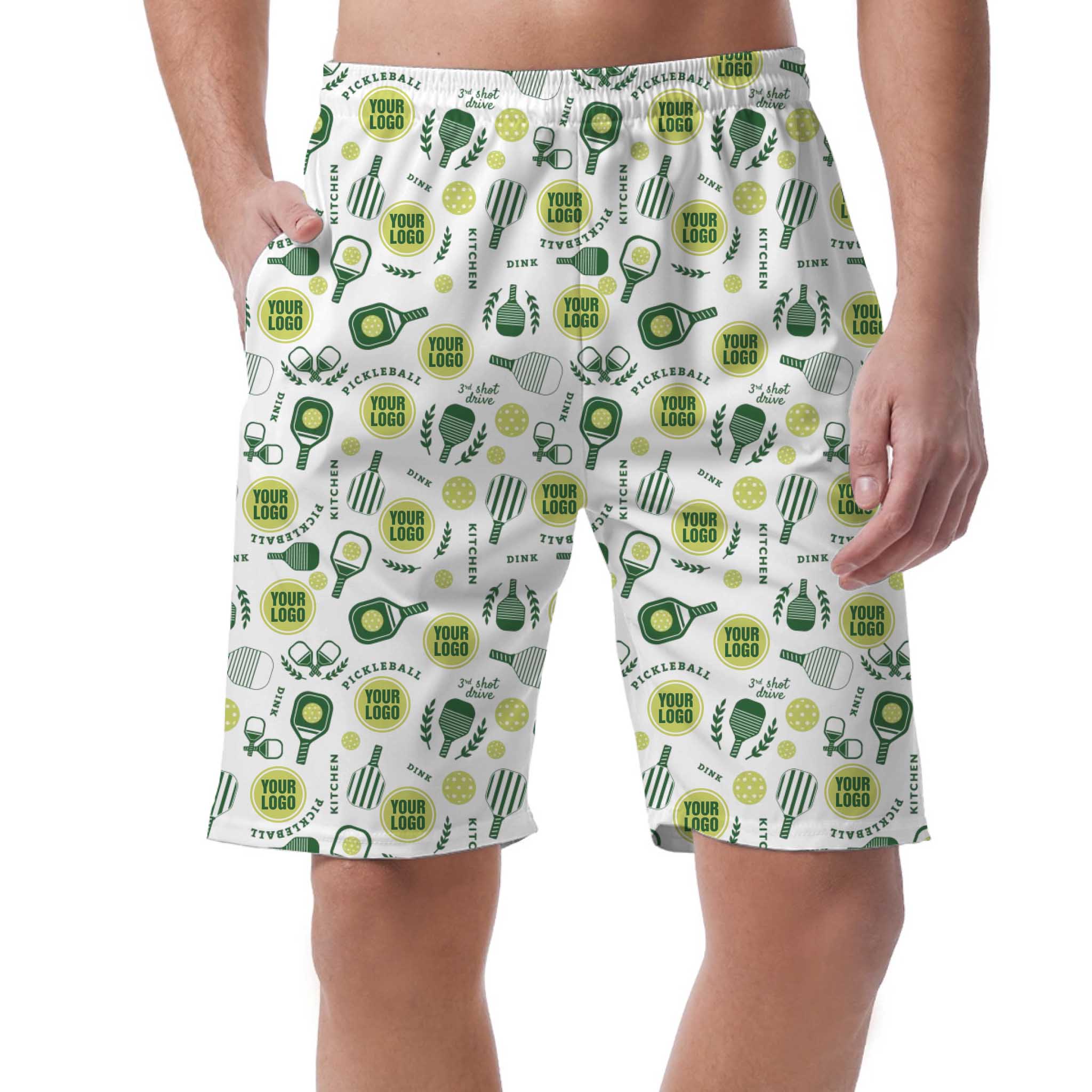Custom Logos Pickleball Men's Short Pants Live Preview