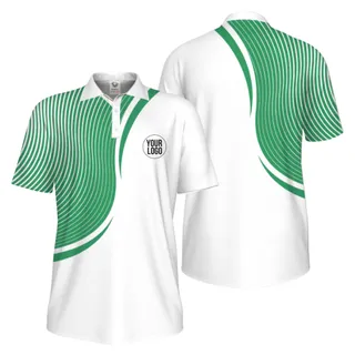 Picklewin Abstract Custom Logo Pickleball Polo Shirt For Men UV Protection – alternate