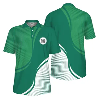 Picklewin Abstract Custom Logo Pickleball Polo Shirt For Men UV Protection