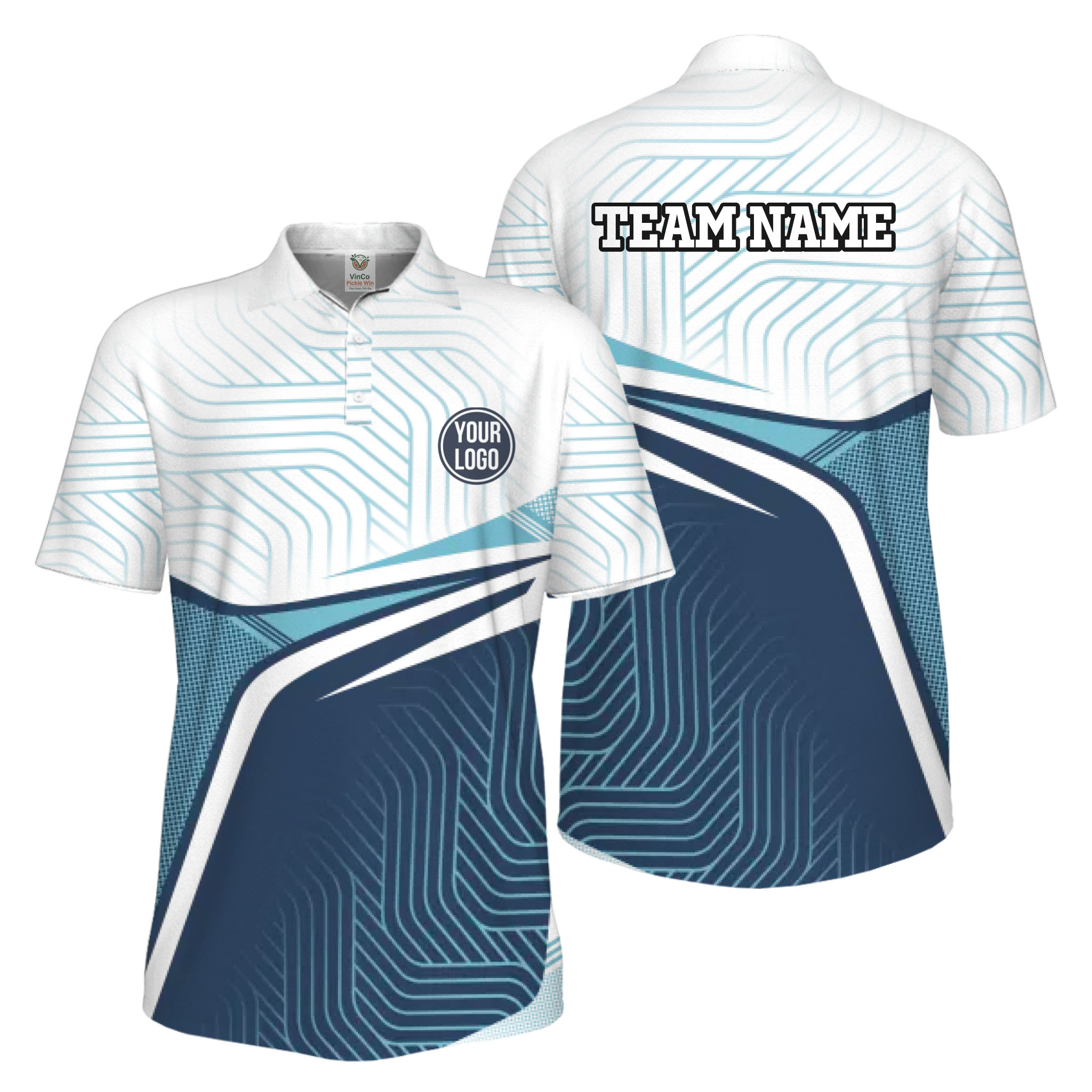 Picklewin Active Custom Pickleball Men's UV Protection Polo Shirt 