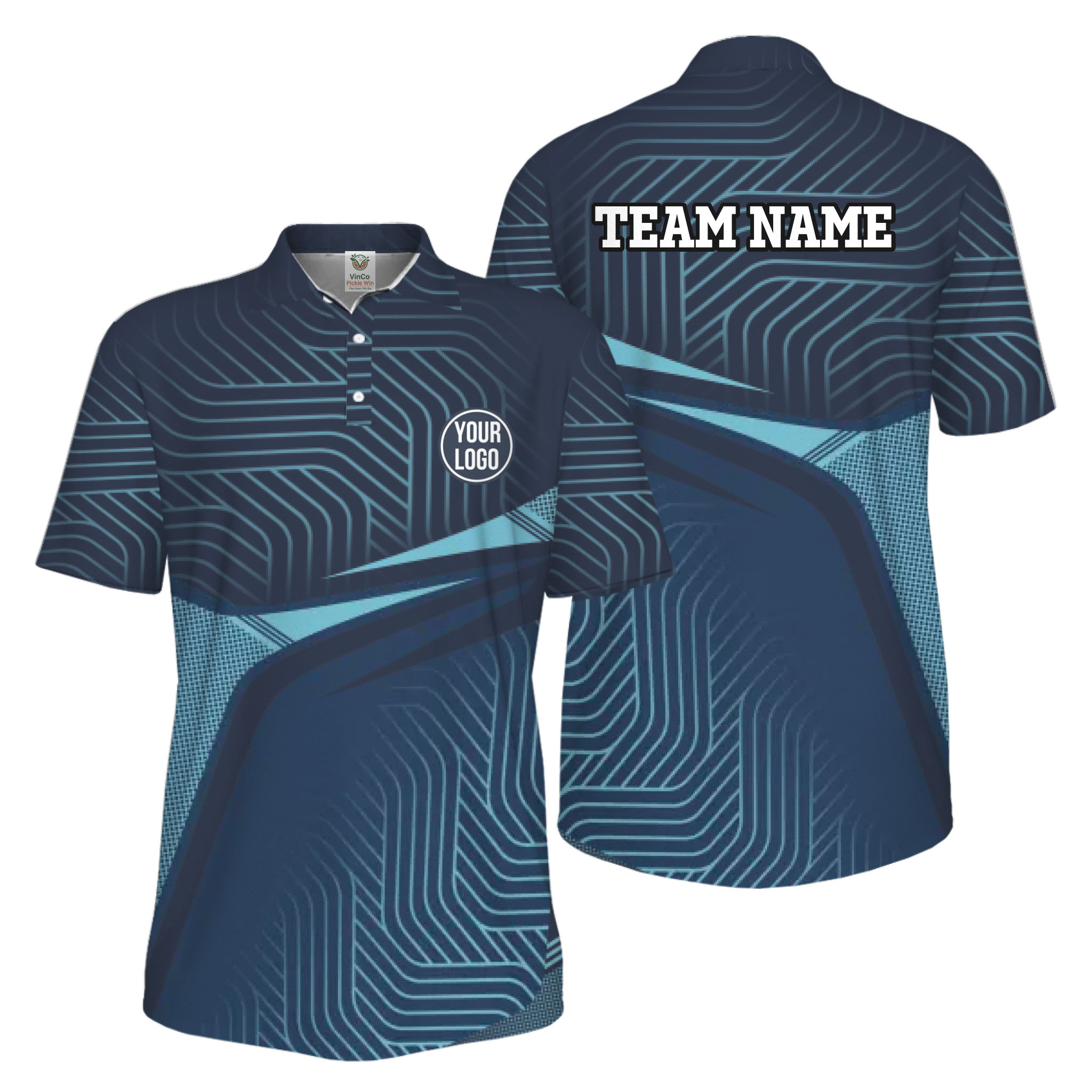 Picklewin Active Custom Pickleball Men's UV Protection Polo Shirt 
