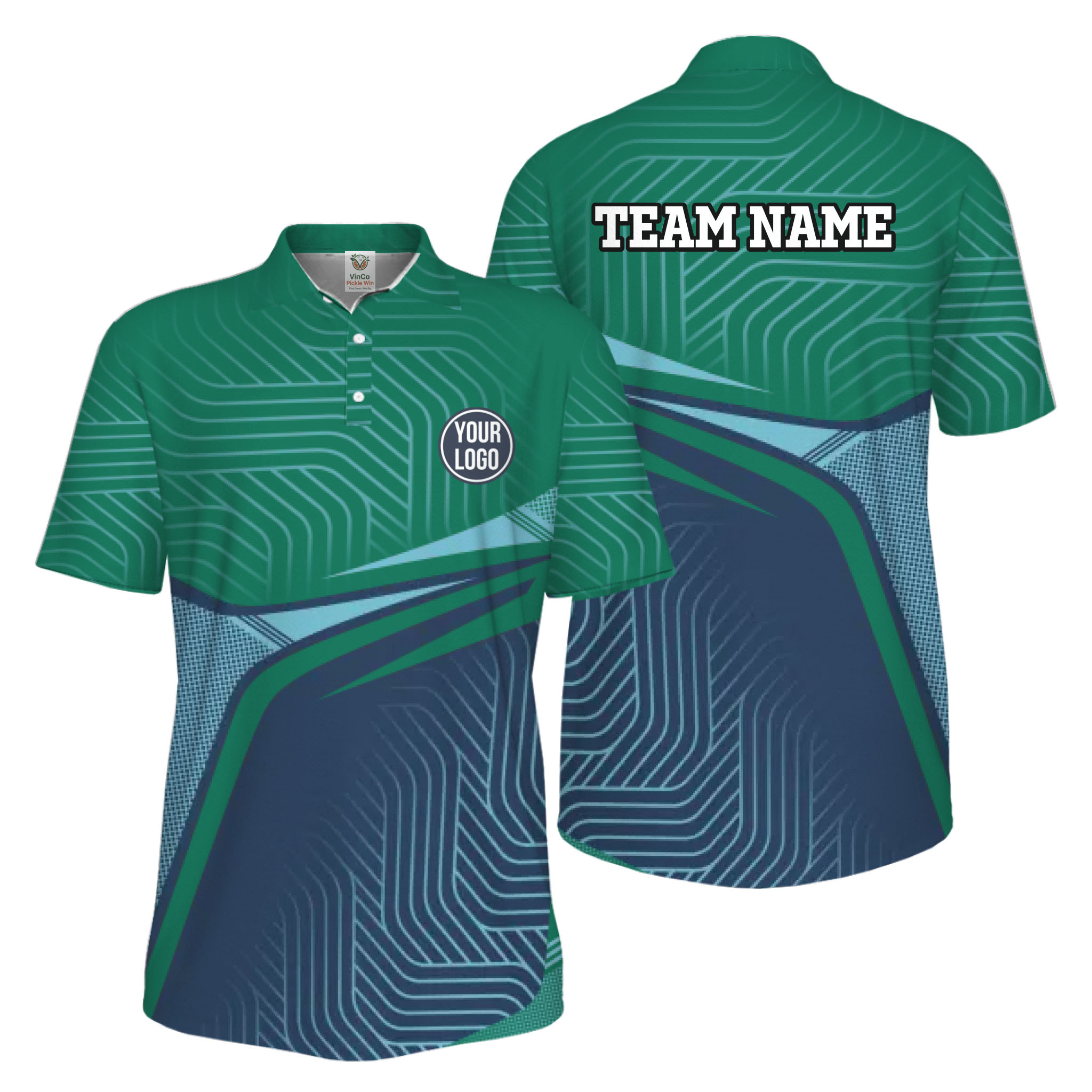 Picklewin Active Custom Pickleball Men's UV Protection Polo Shirt 