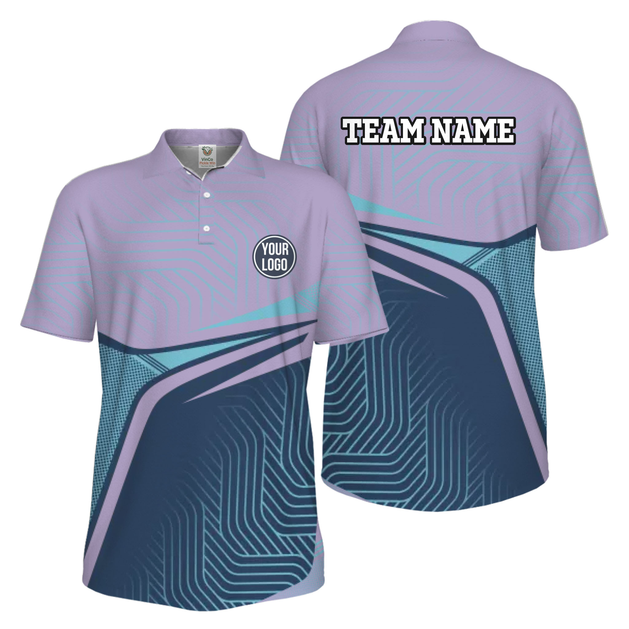 Picklewin Active Custom Pickleball Men's UV Protection Polo Shirt 
