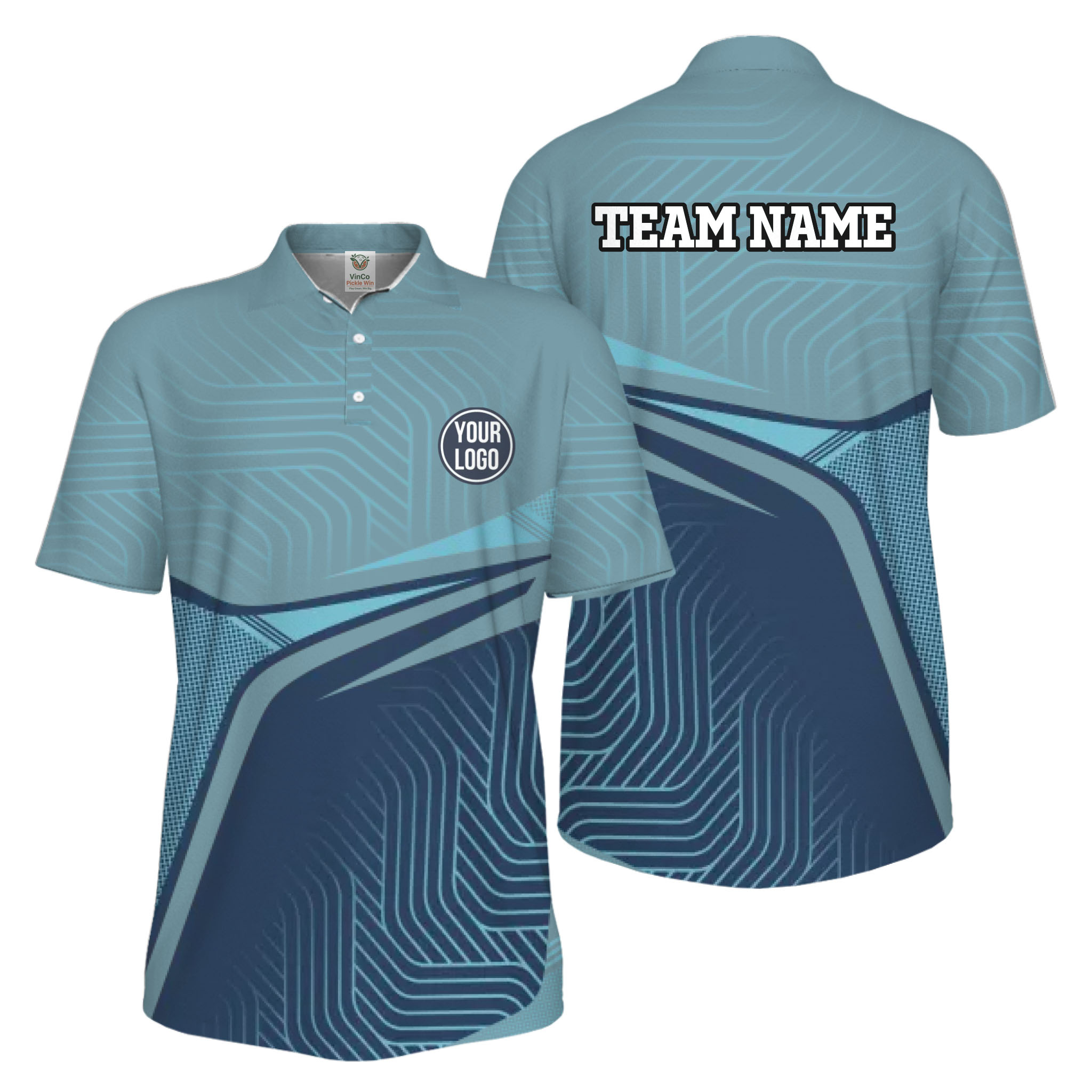 Picklewin Active Custom Pickleball Men's UV Protection Polo Shirt 