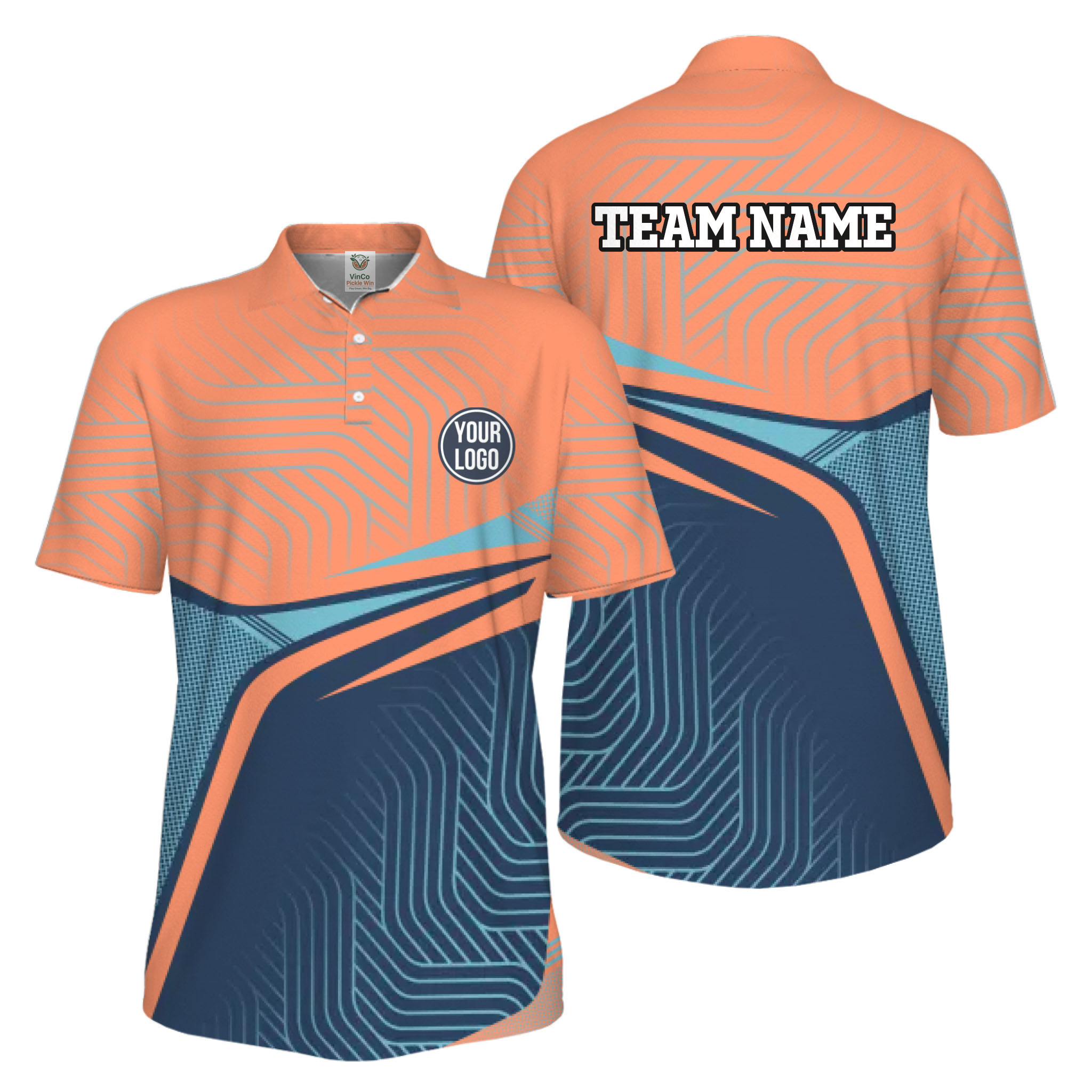 Picklewin Active Custom Pickleball Men's UV Protection Polo Shirt 