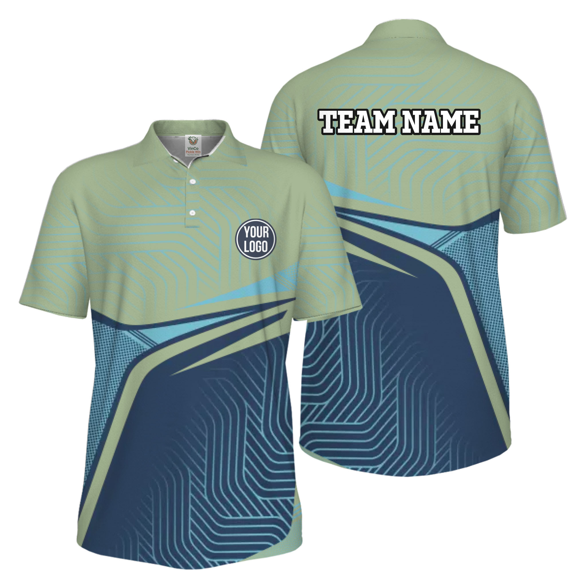 Picklewin Active Custom Pickleball Men's UV Protection Polo Shirt 
