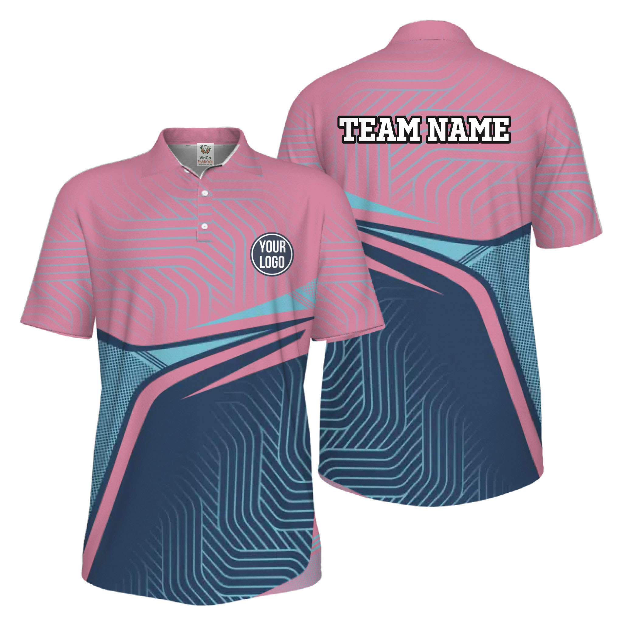 Picklewin Active Custom Pickleball Men's UV Protection Polo Shirt 