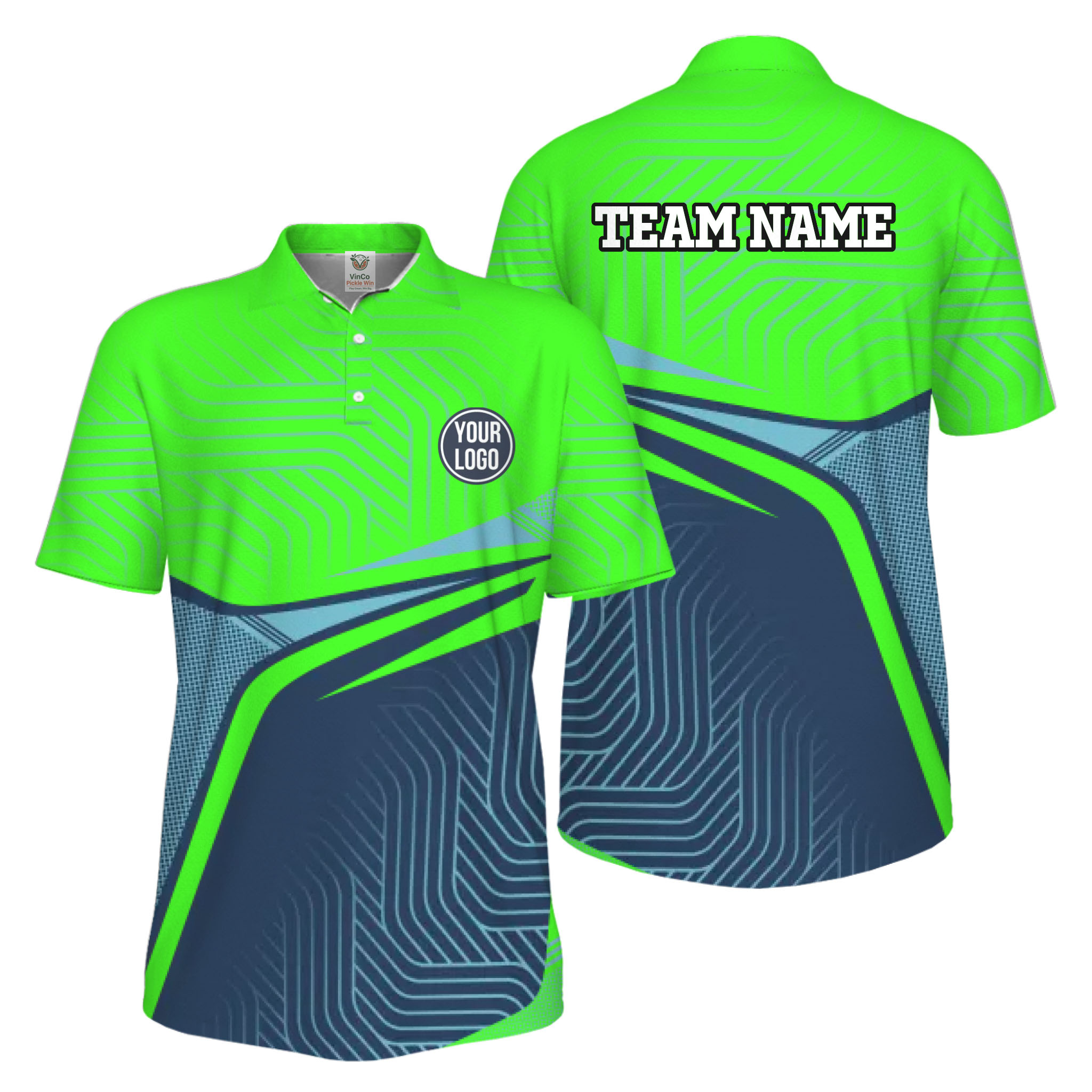 Picklewin Active Custom Pickleball Men's UV Protection Polo Shirt 