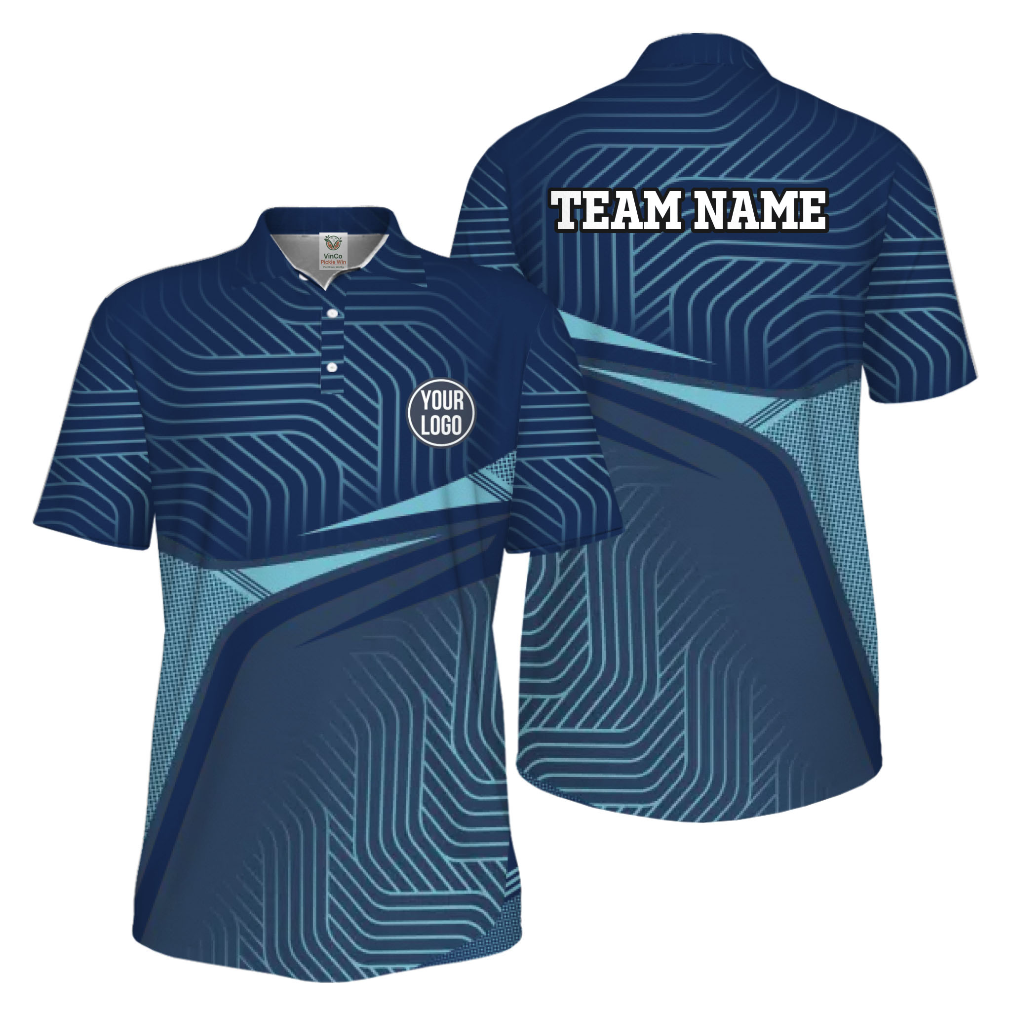 Picklewin Active Custom Pickleball Men's UV Protection Polo Shirt 