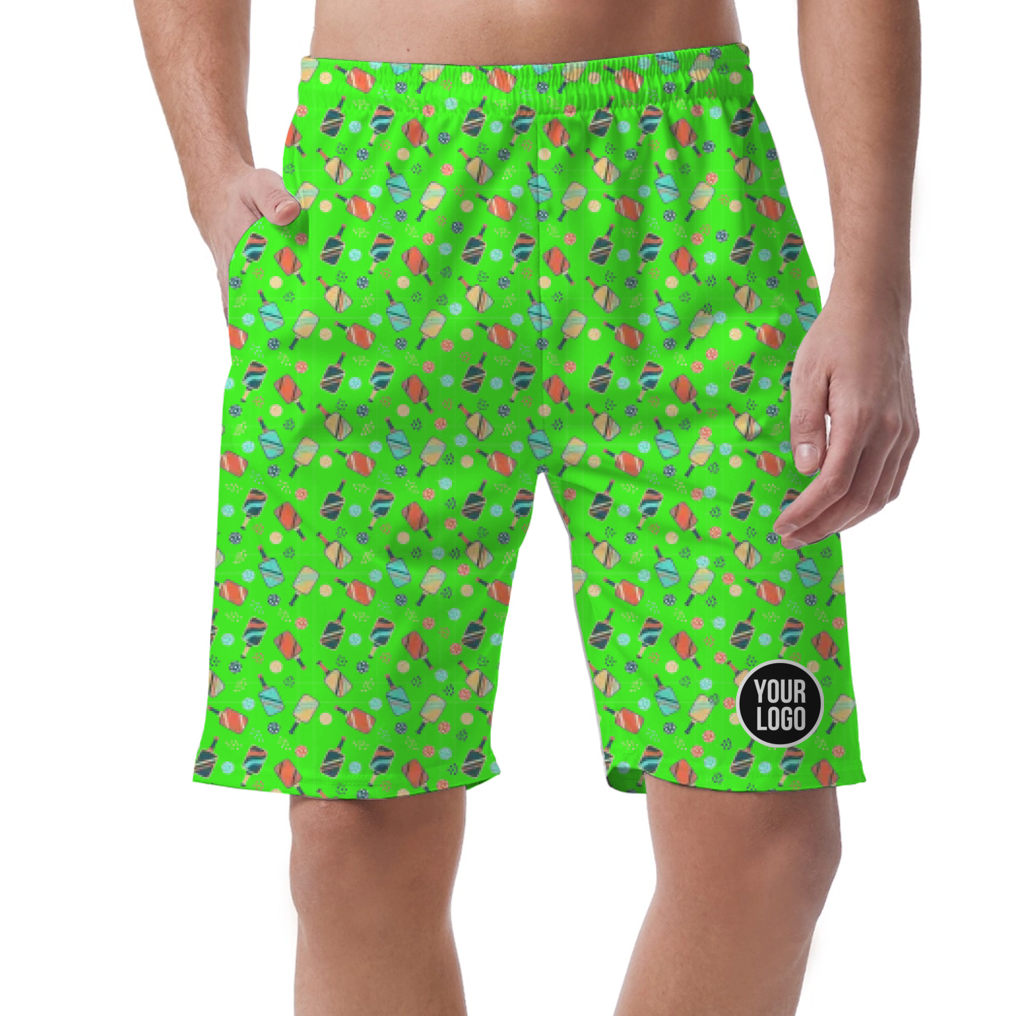 Picklewin All Over Print Men's Customized Short Pants Summer Vibe
