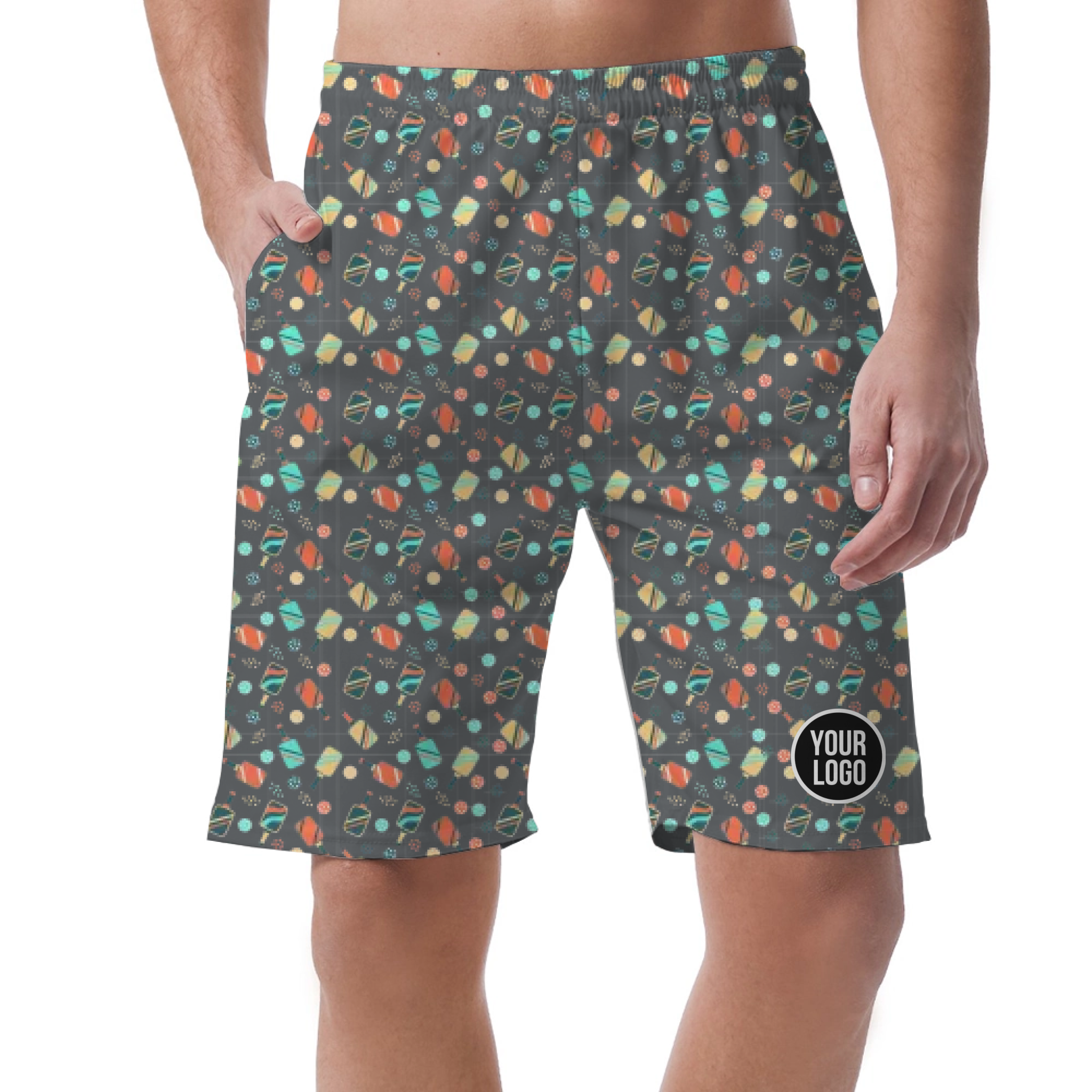 Picklewin All Over Print Men's Customized Short Pants Summer Vibe