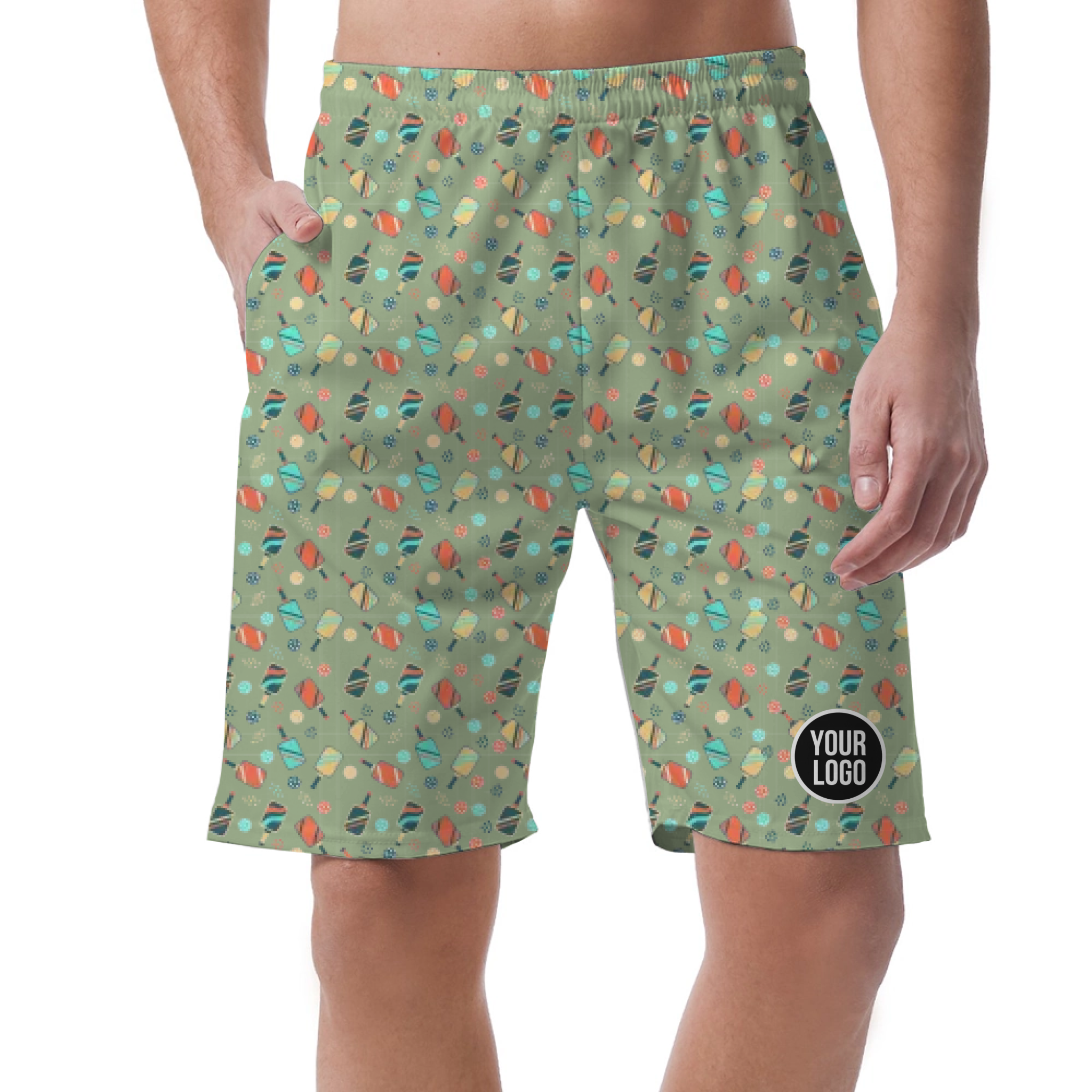 Picklewin All Over Print Men's Customized Short Pants Summer Vibe