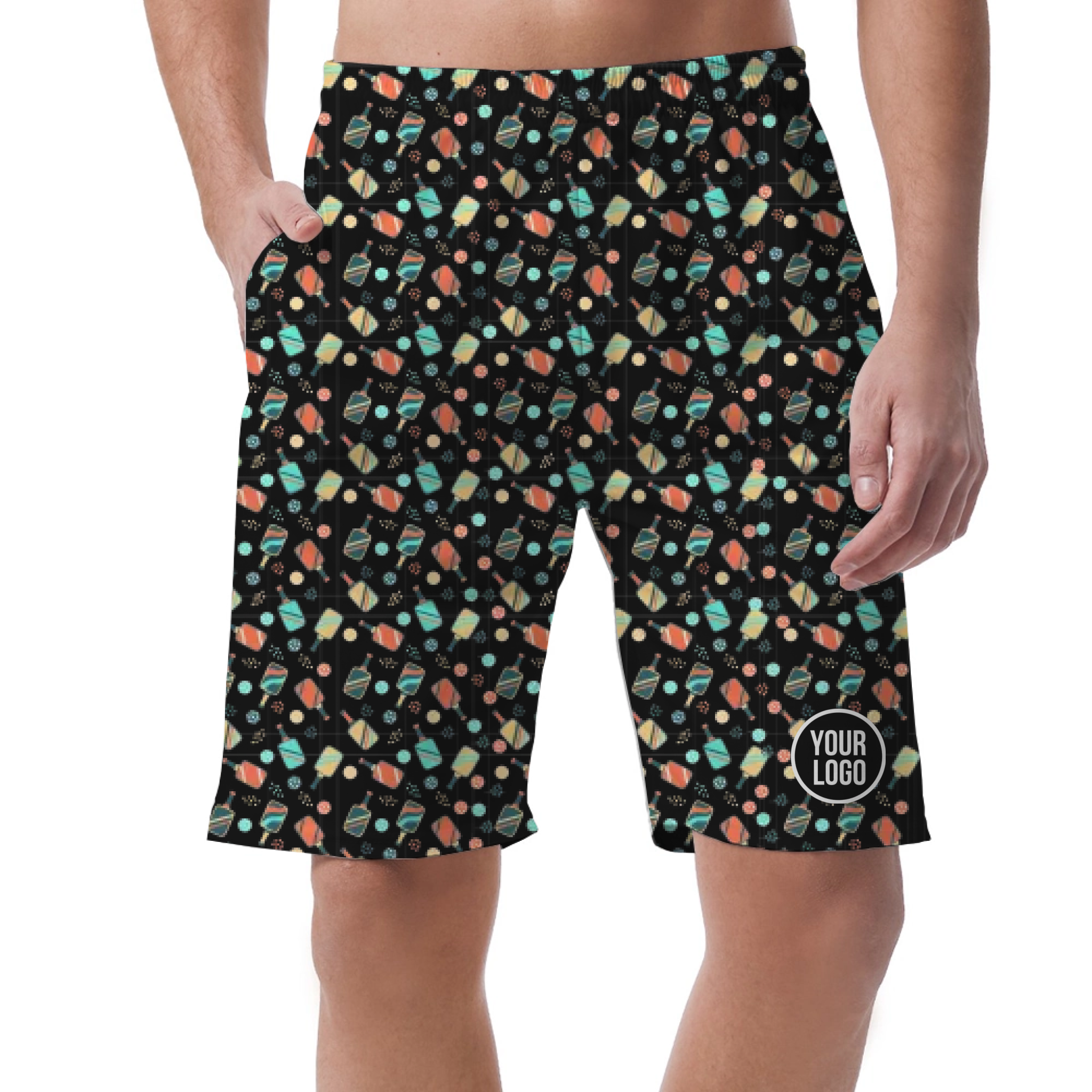 Picklewin All Over Print Men's Customized Short Pants Summer Vibe