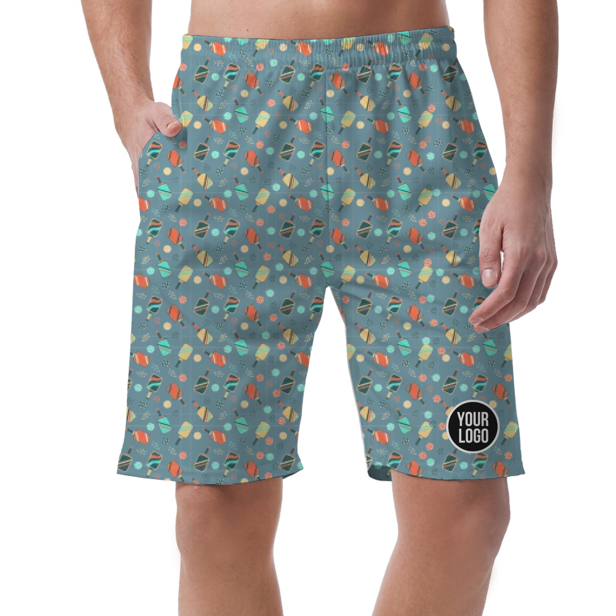 Picklewin All Over Print Men's Customized Short Pants Summer Vibe