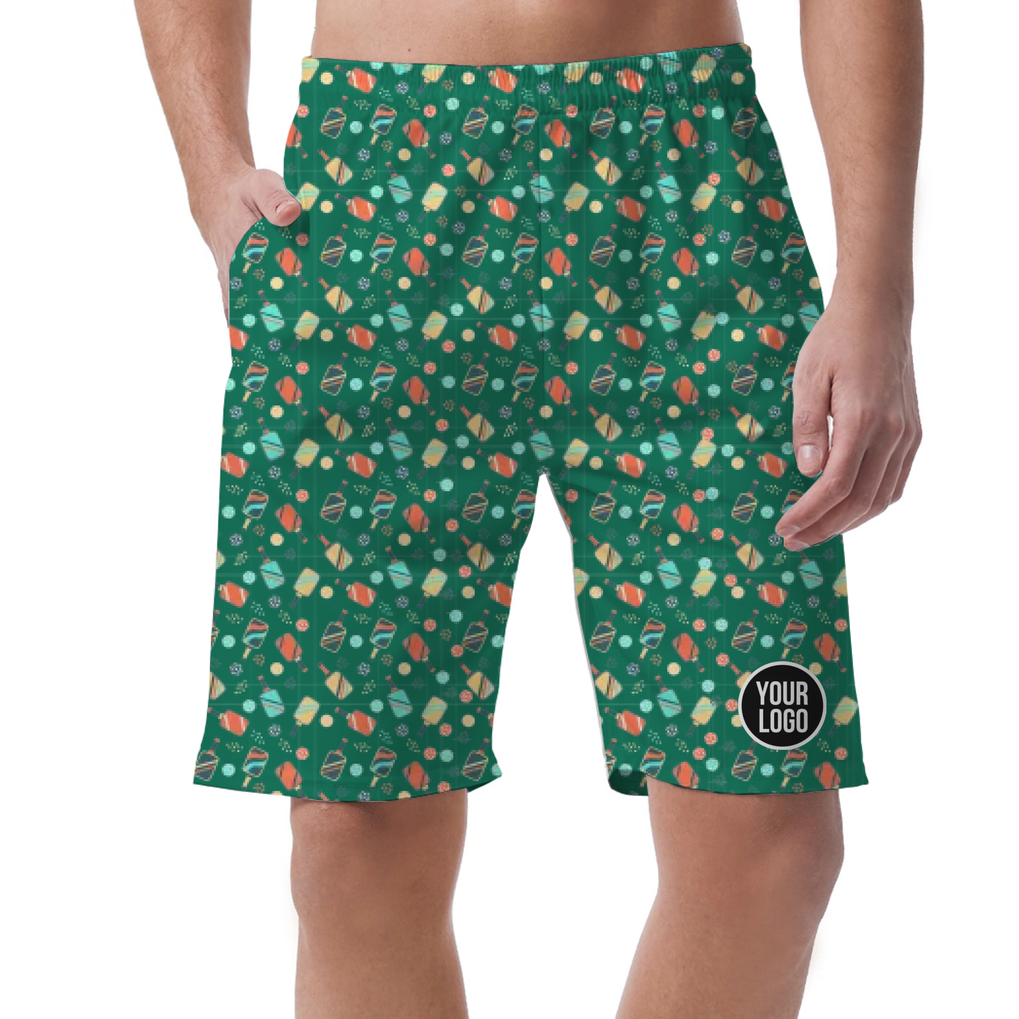 Picklewin All Over Print Men's Customized Short Pants Summer Vibe