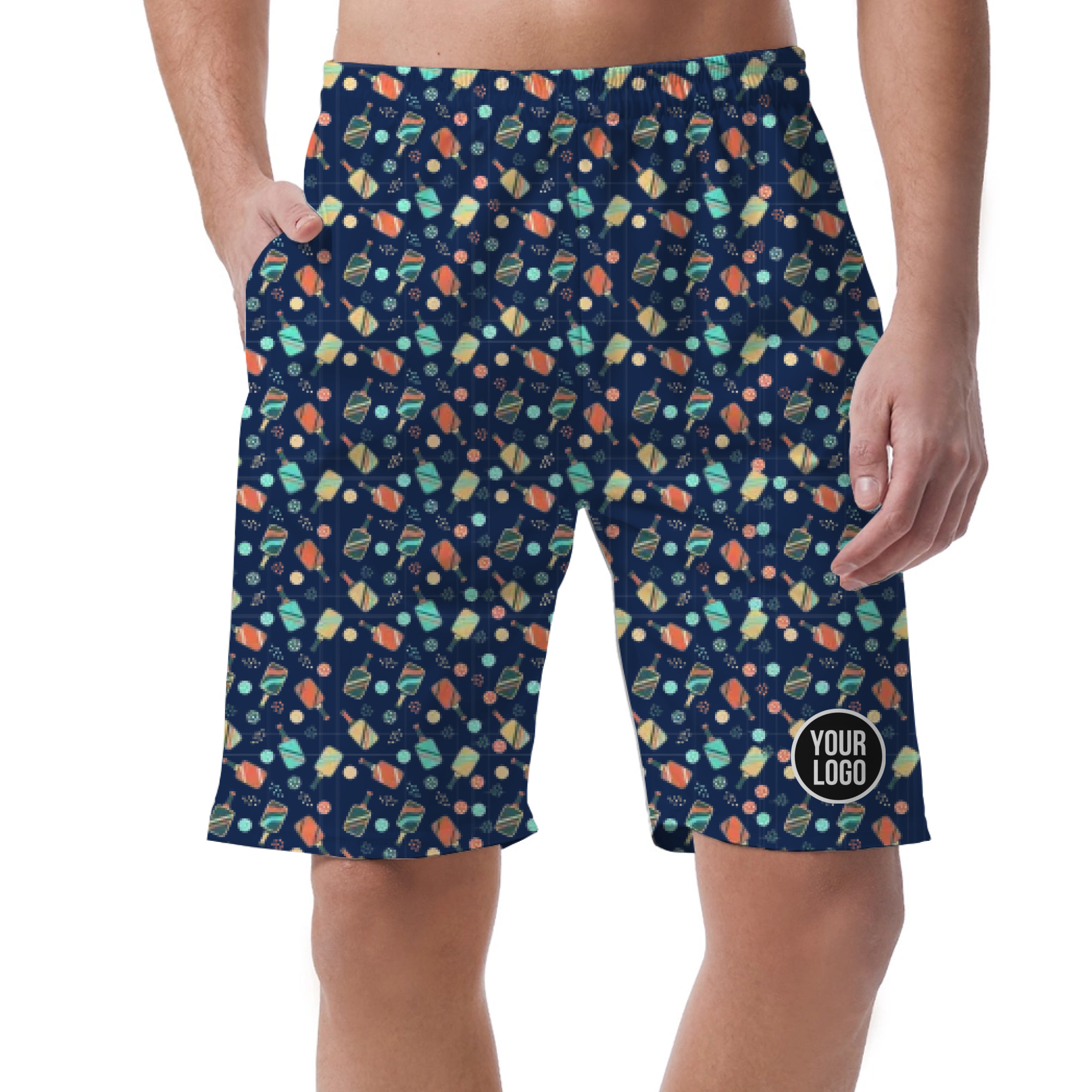 Picklewin All Over Print Men's Customized Short Pants Summer Vibe