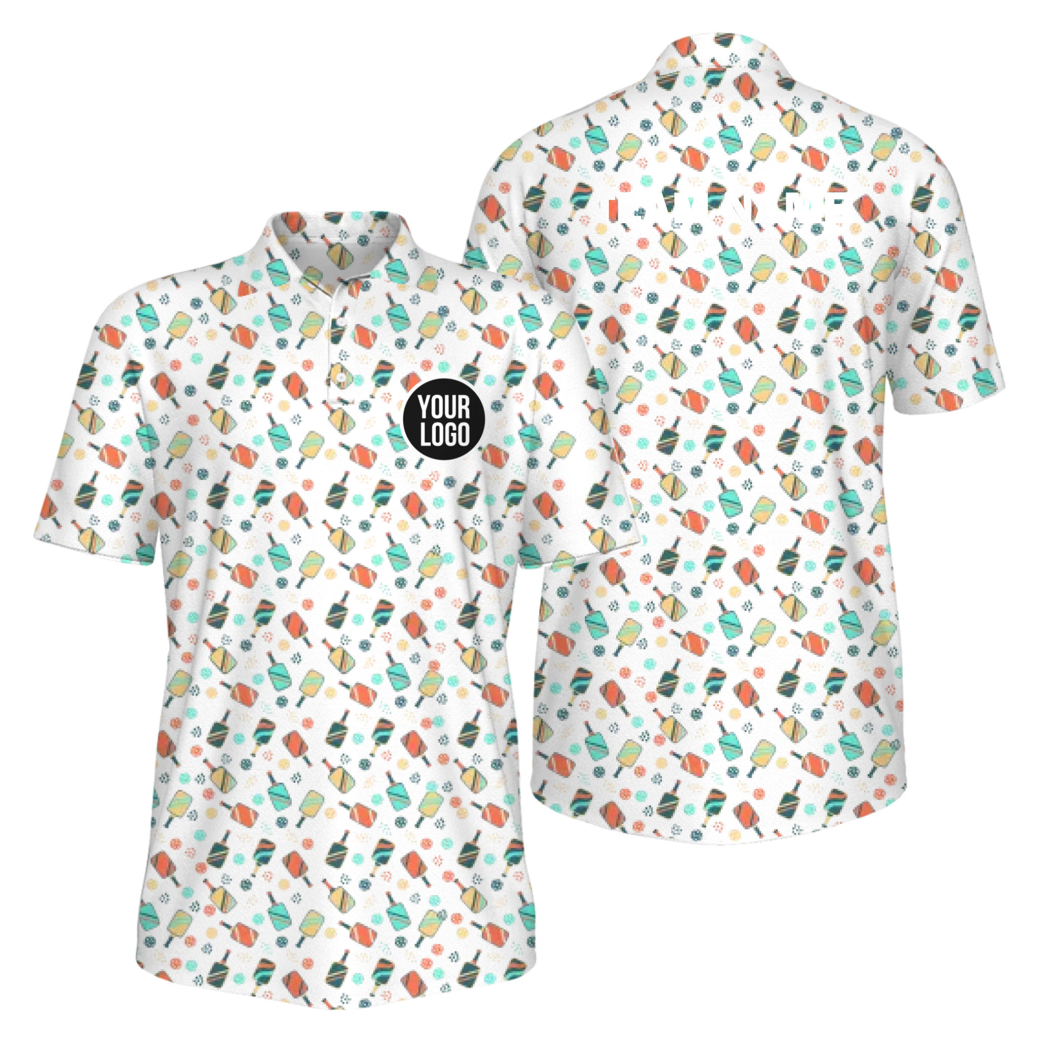 Picklewin All Over Print Men's UV Protection Polo Shirt Summer Vibe