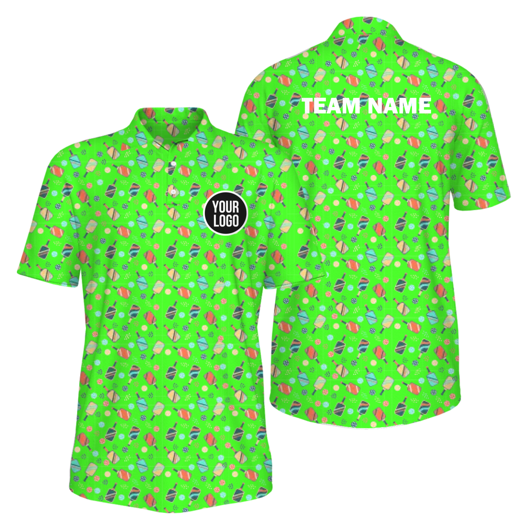 Picklewin All Over Print Men's UV Protection Polo Shirt Summer Vibe