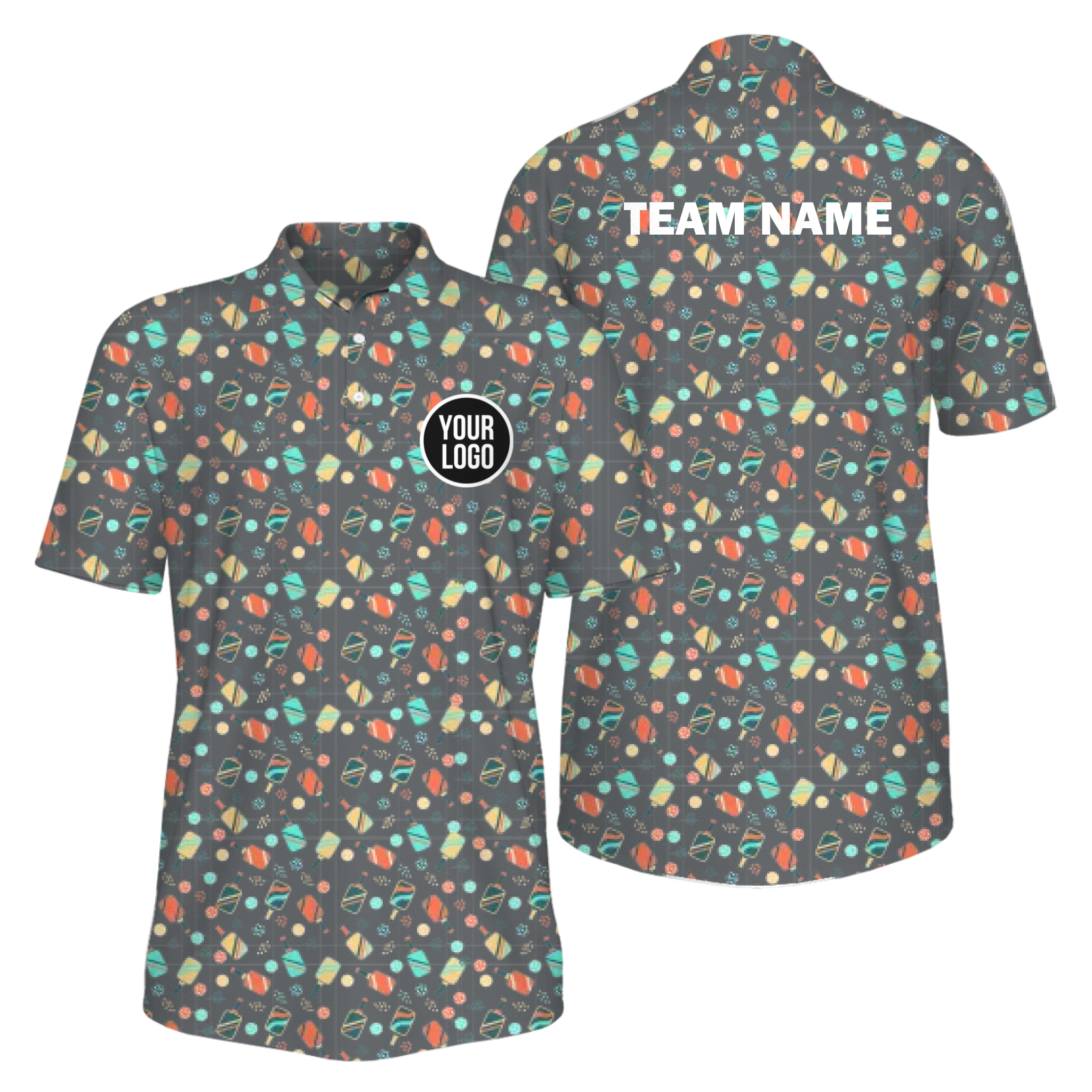 Picklewin All Over Print Men's UV Protection Polo Shirt Summer Vibe