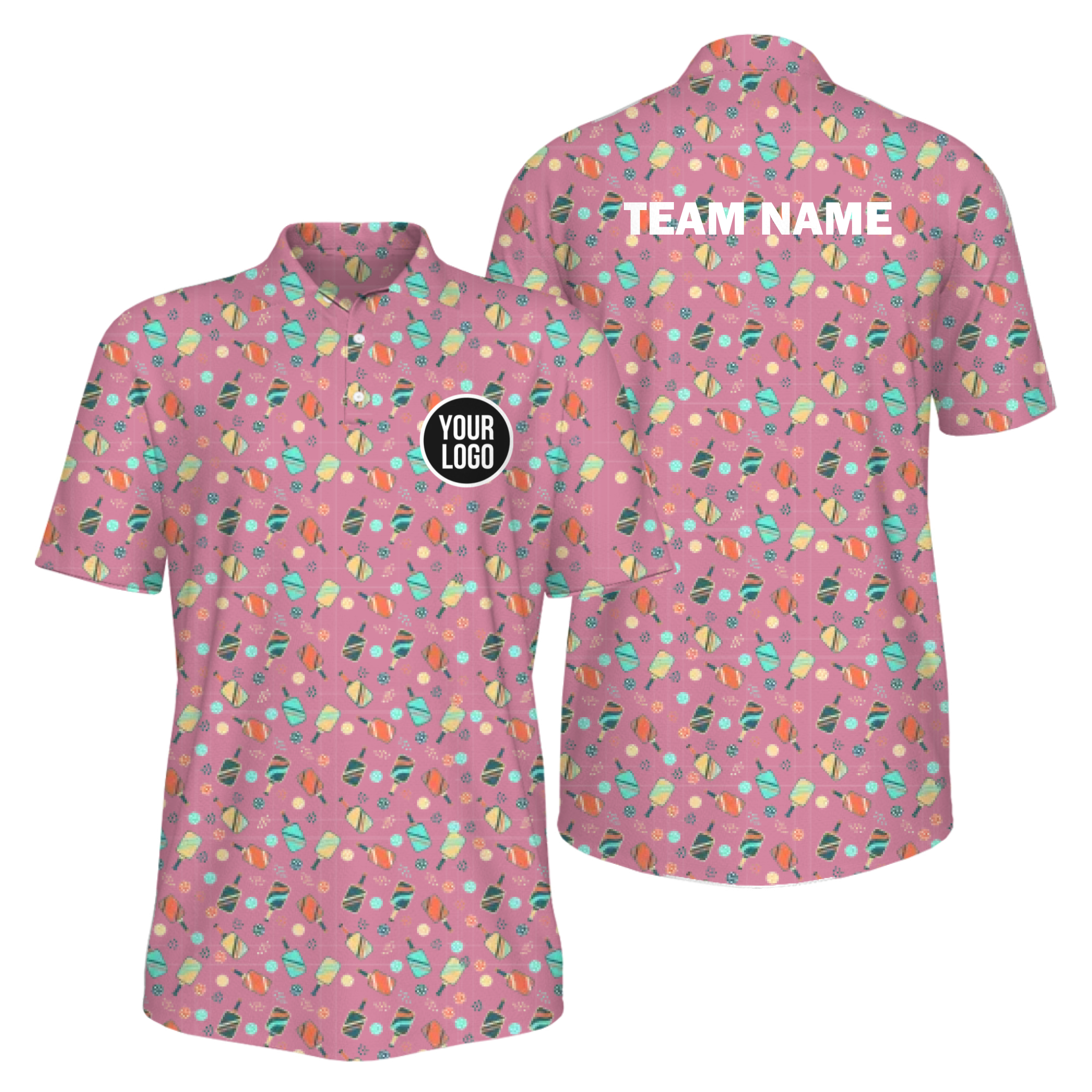 Picklewin All Over Print Men's UV Protection Polo Shirt Summer Vibe