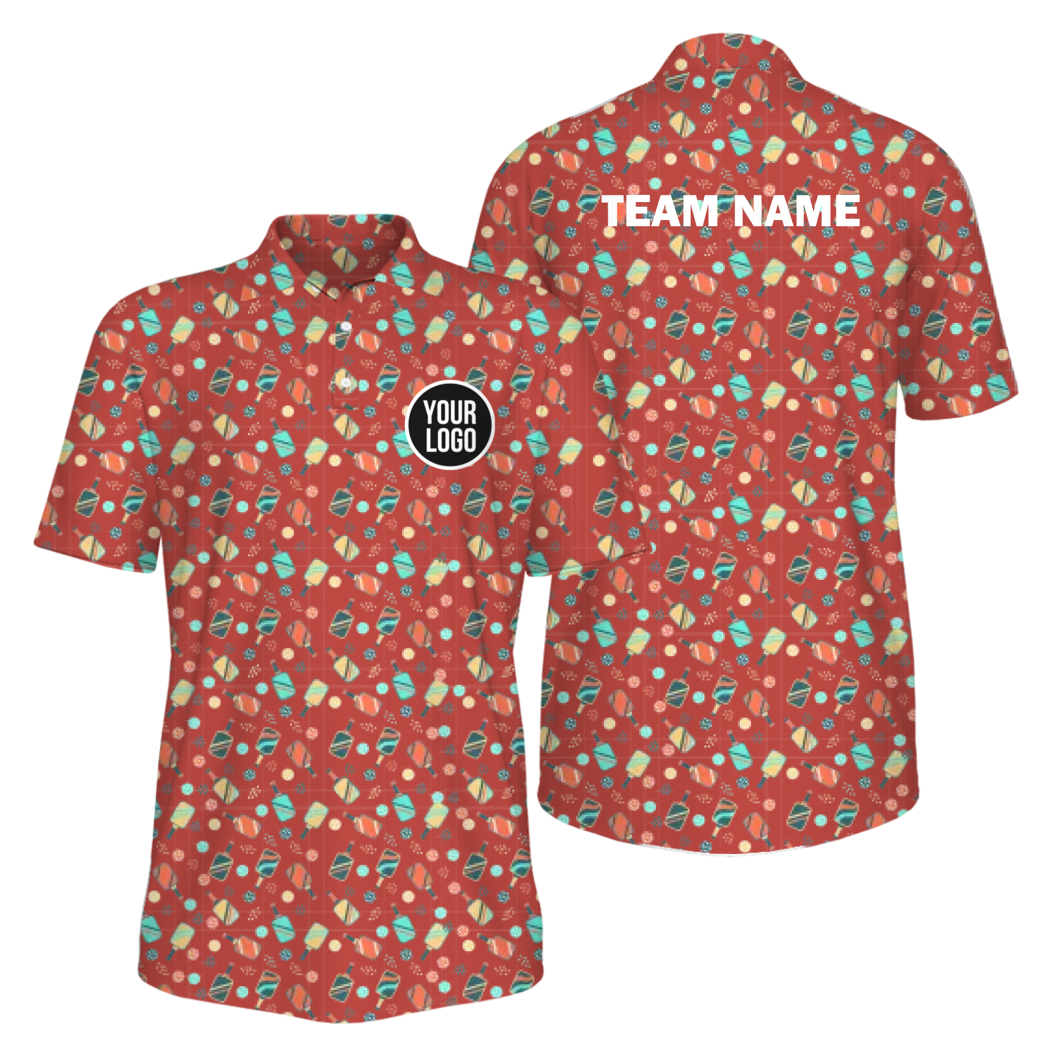 Picklewin All Over Print Men's UV Protection Polo Shirt Summer Vibe