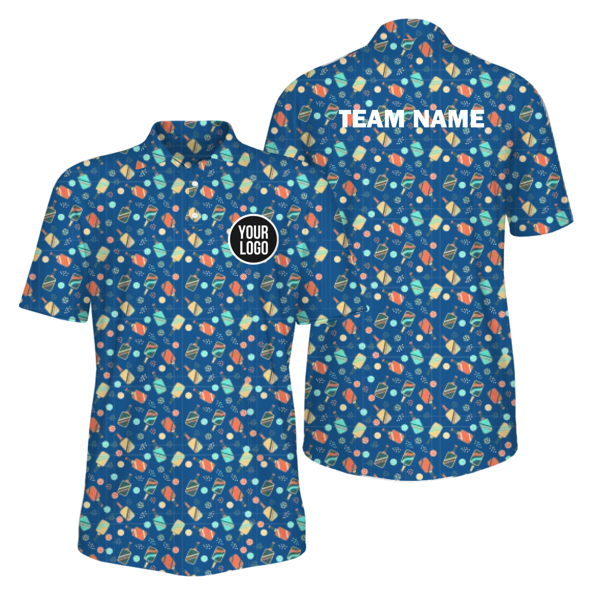 Picklewin All Over Print Men's UV Protection Polo Shirt Summer Vibe