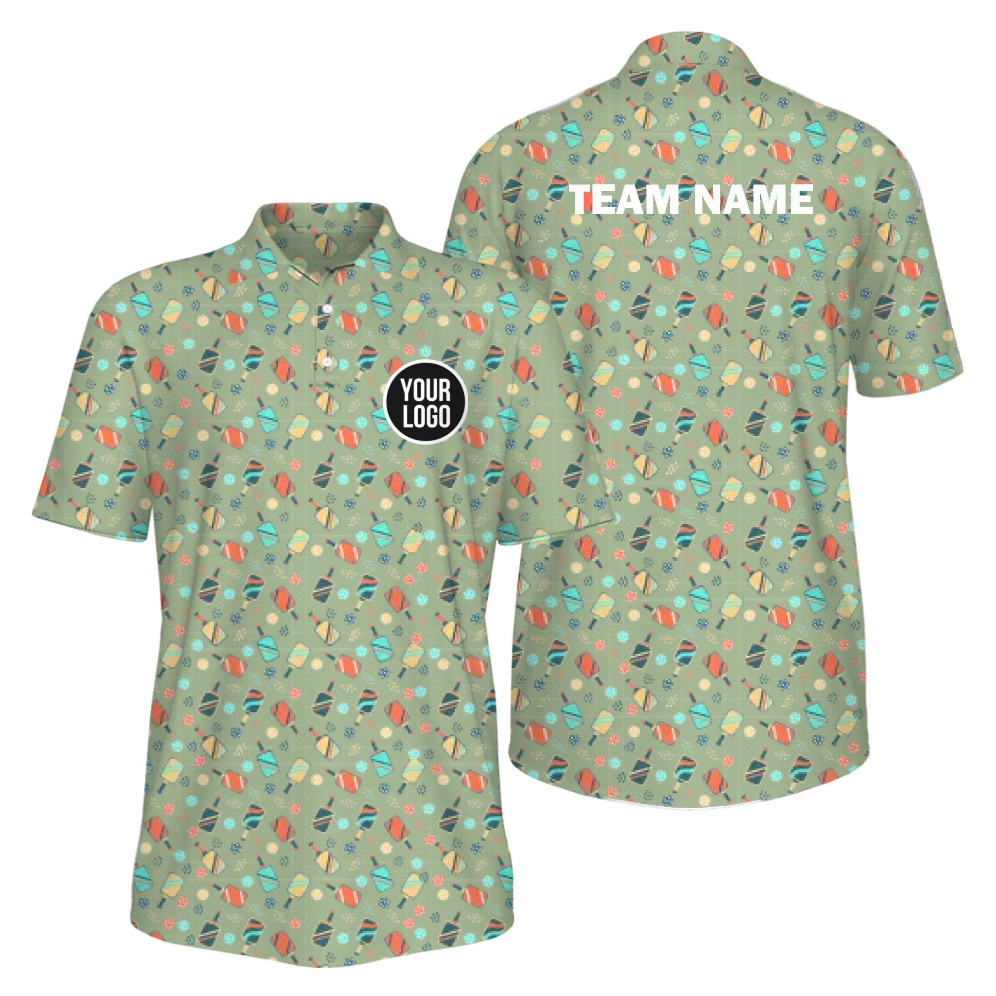 Picklewin All Over Print Men's UV Protection Polo Shirt Summer Vibe