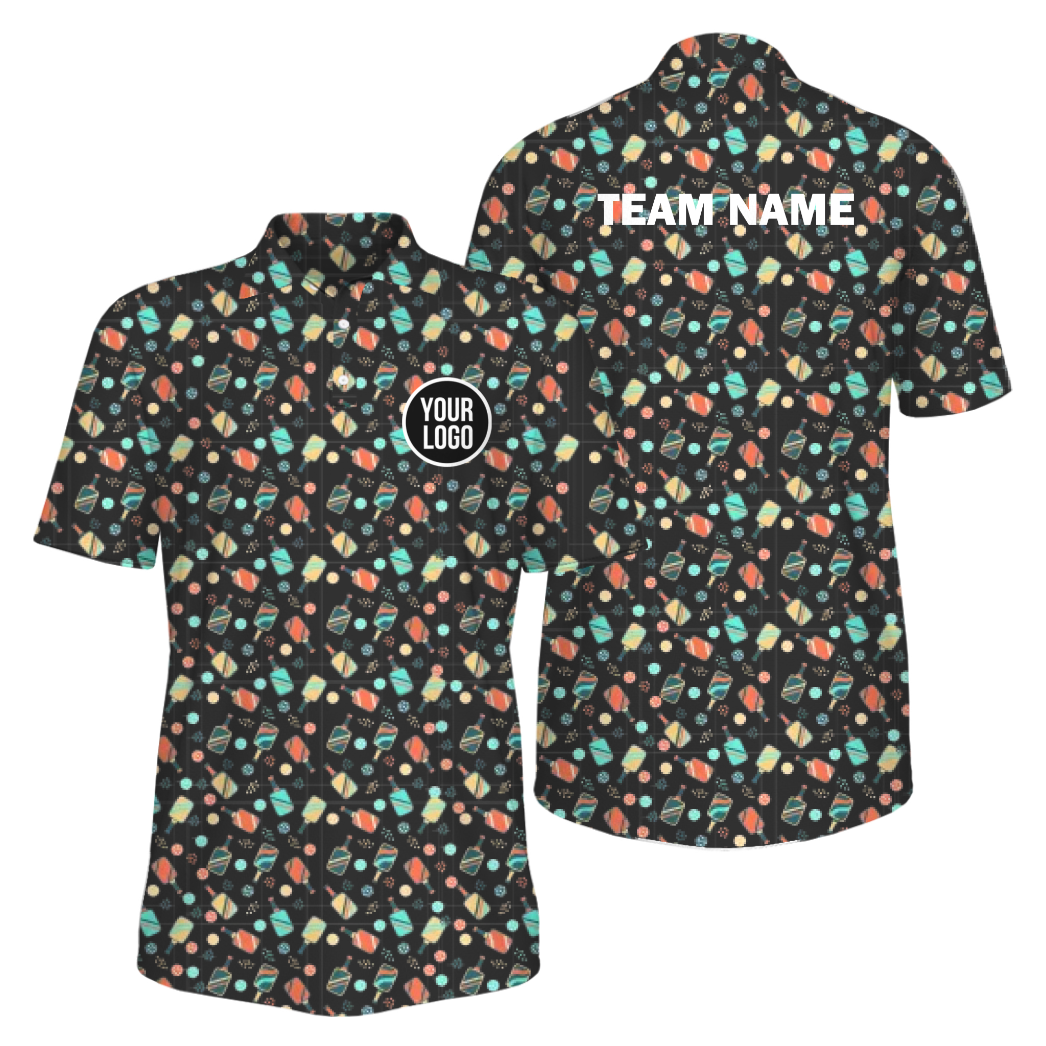 Picklewin All Over Print Men's UV Protection Polo Shirt Summer Vibe