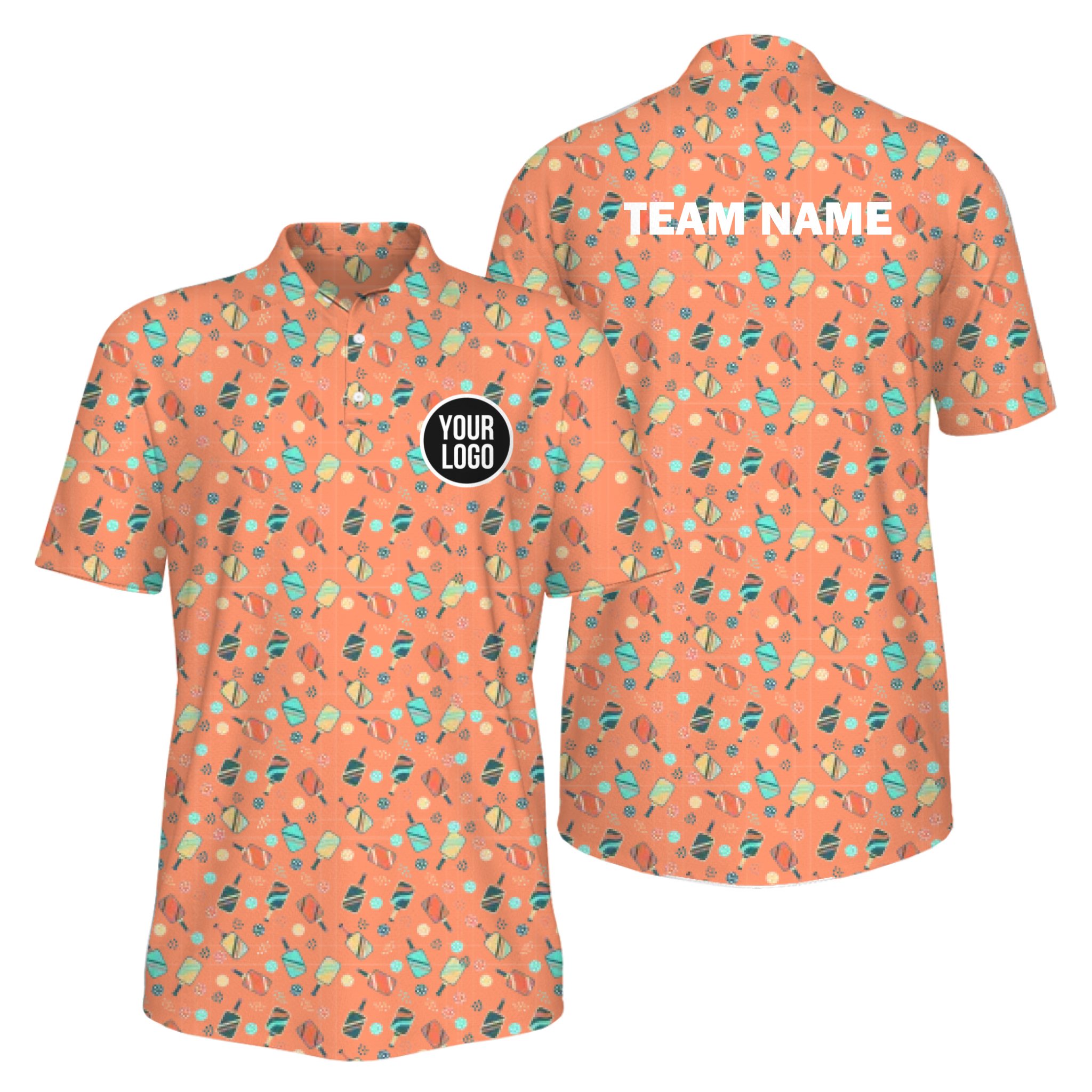 Picklewin All Over Print Men's UV Protection Polo Shirt Summer Vibe