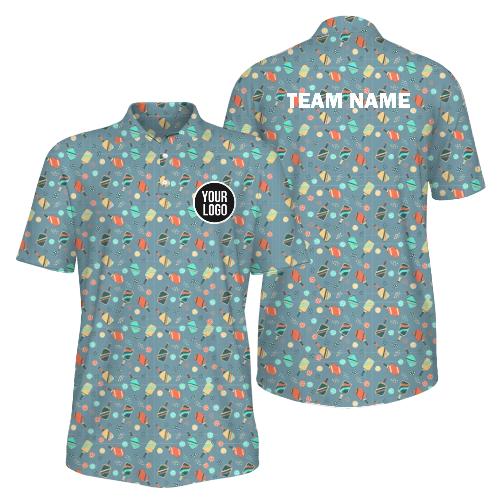 Picklewin All Over Print Men's UV Protection Polo Shirt Summer Vibe