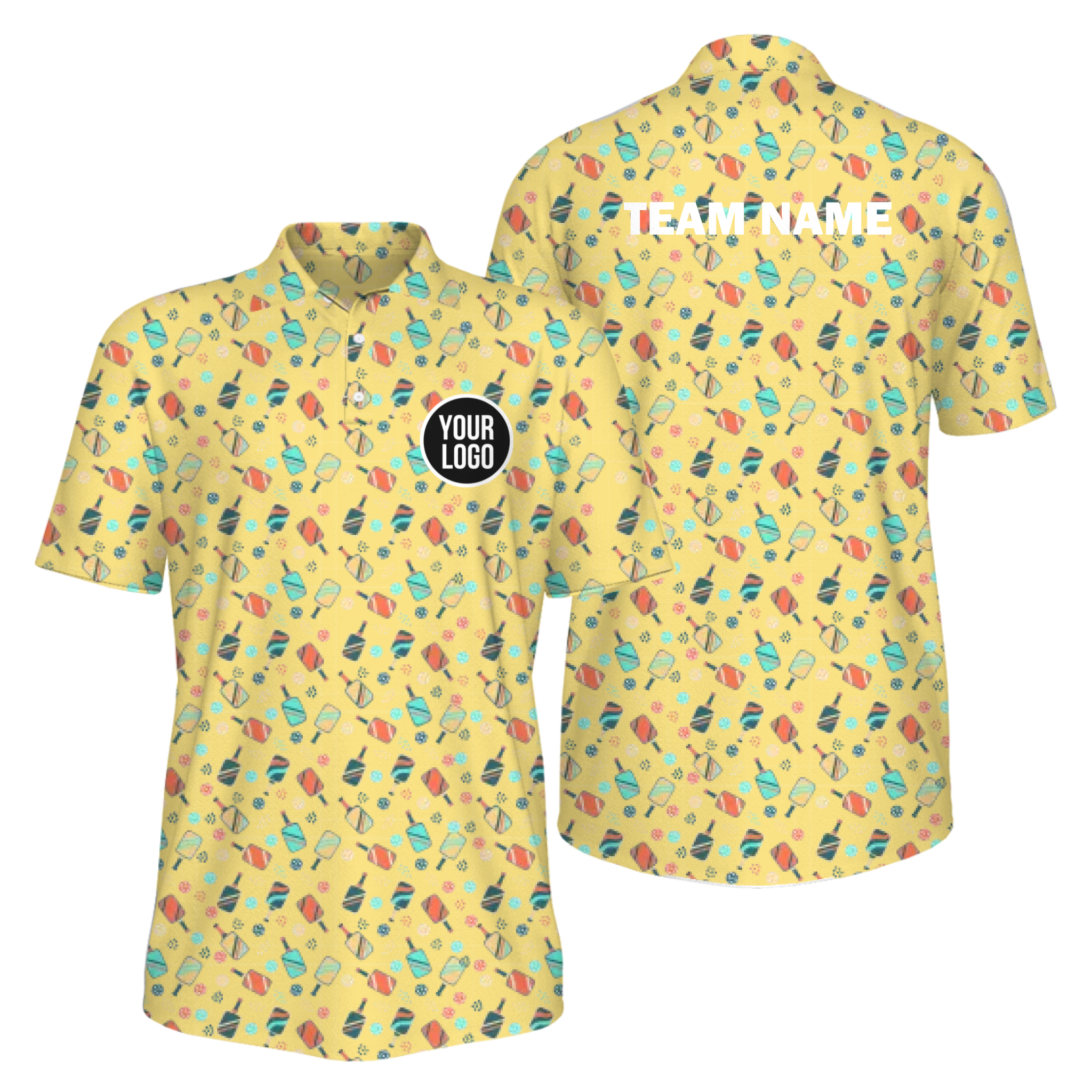 Picklewin All Over Print Men's UV Protection Polo Shirt Summer Vibe