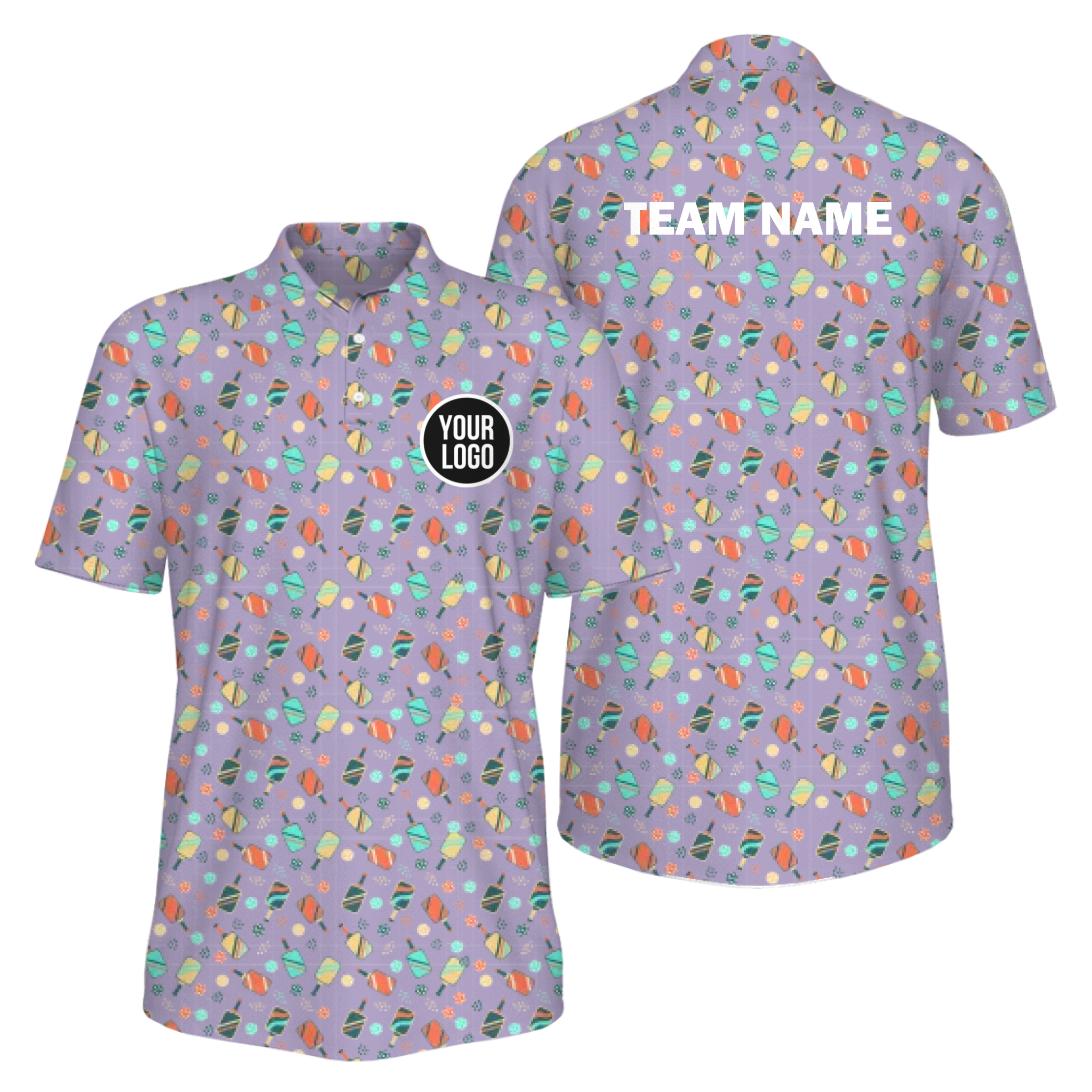 Picklewin All Over Print Men's UV Protection Polo Shirt Summer Vibe