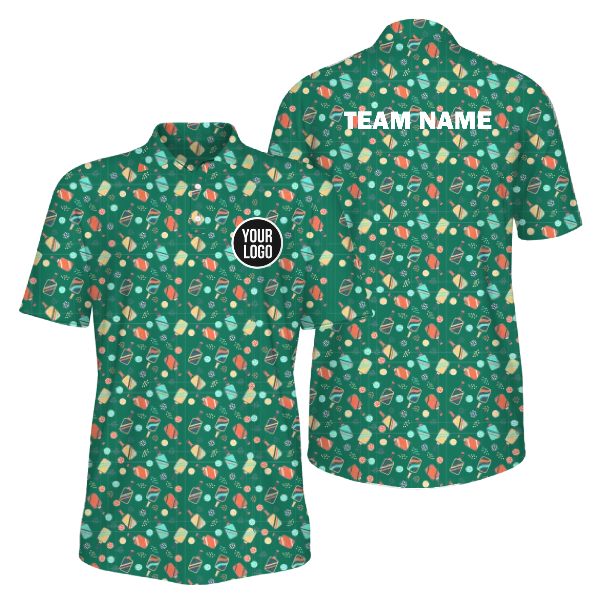 Picklewin All Over Print Men's UV Protection Polo Shirt Summer Vibe