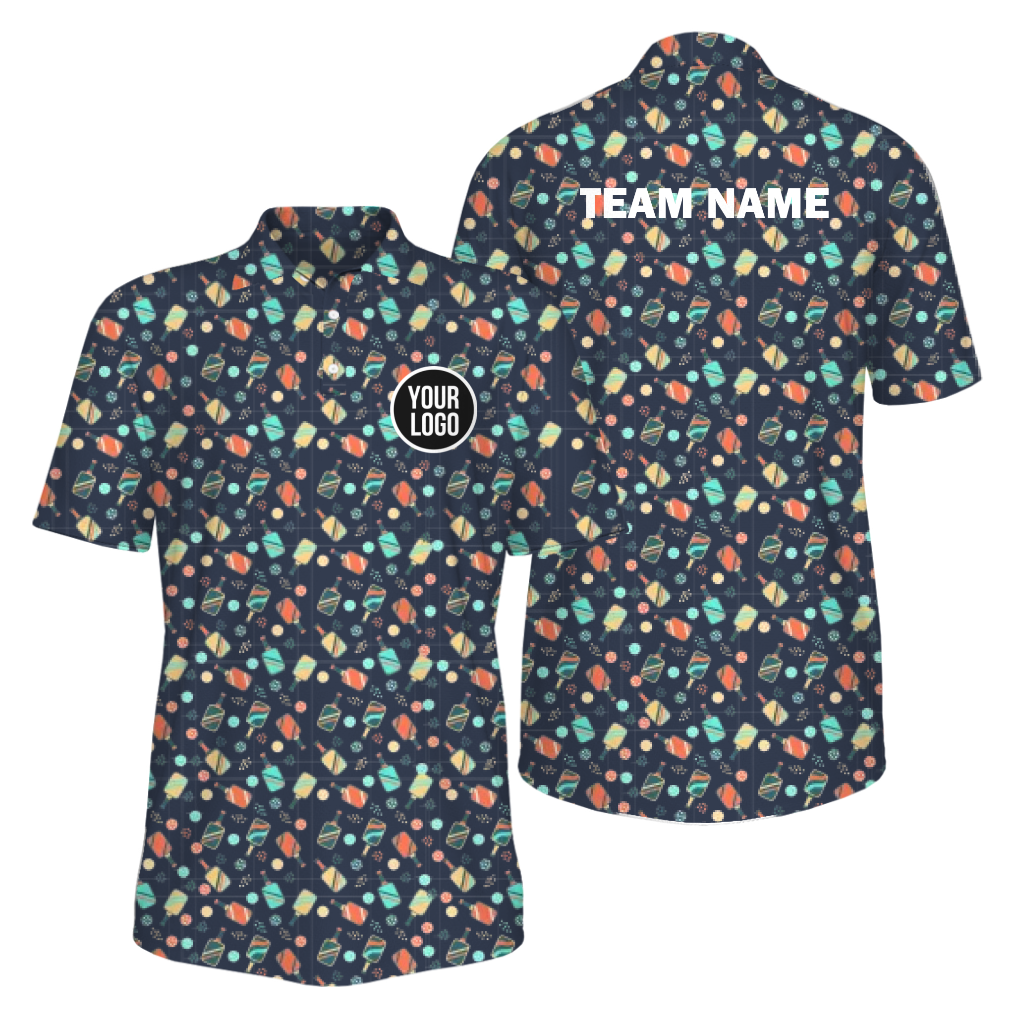 Picklewin All Over Print Men's UV Protection Polo Shirt Summer Vibe