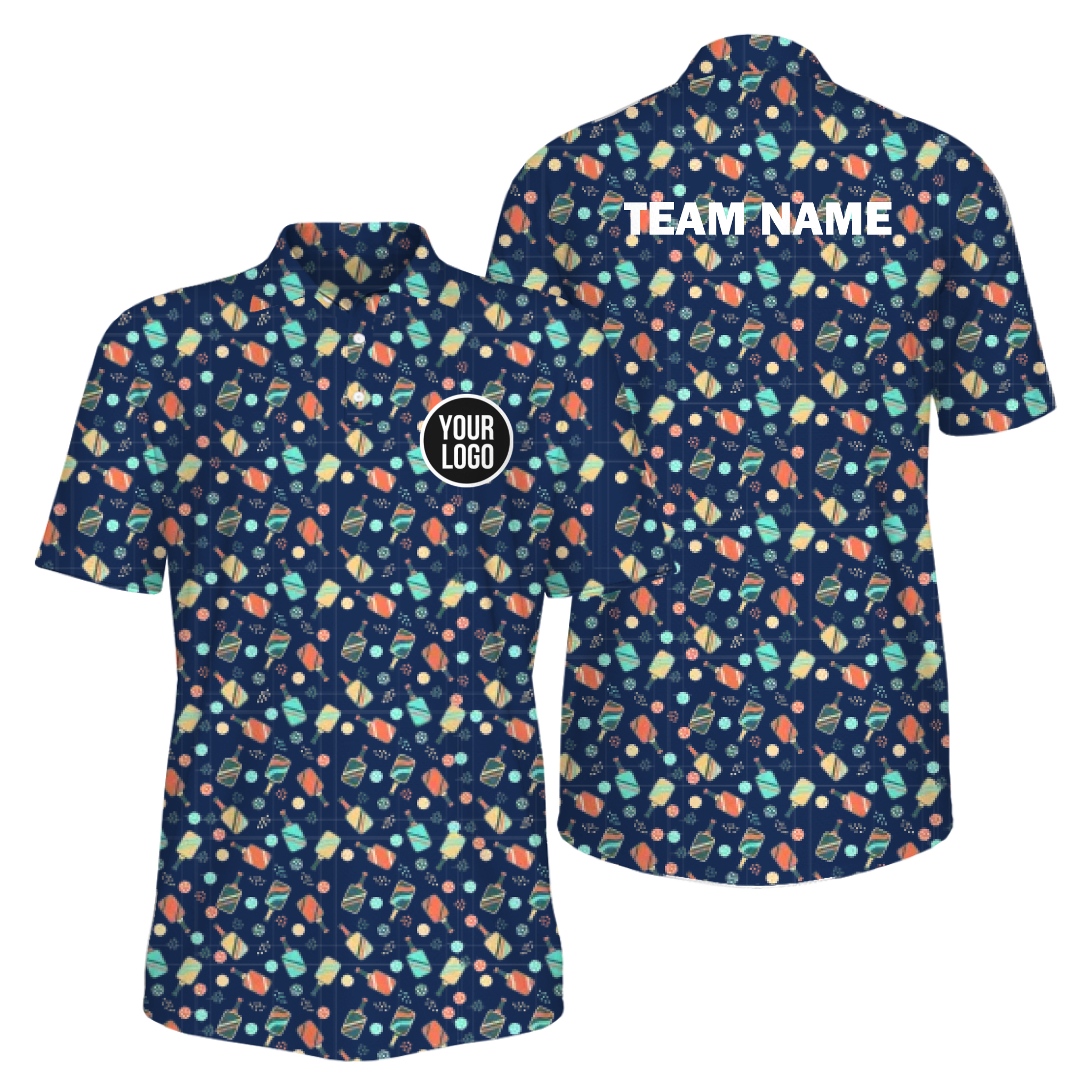 Picklewin All Over Print Men's UV Protection Polo Shirt Summer Vibe