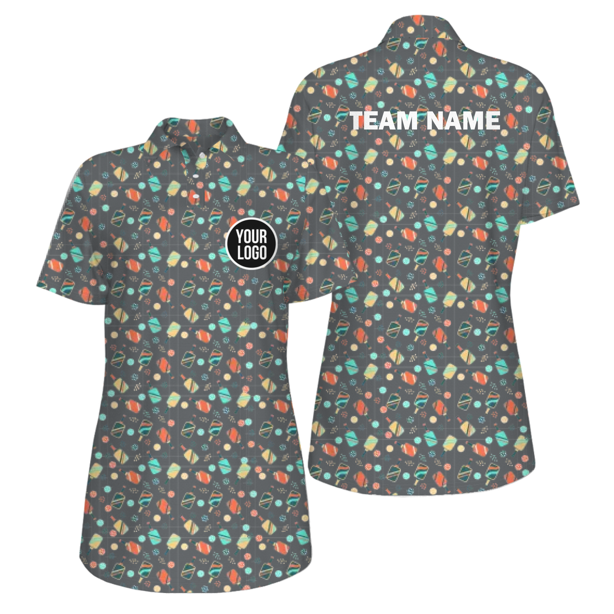 Picklewin All Over Print Women's UV Protection Polo Shirt Summer Vibe