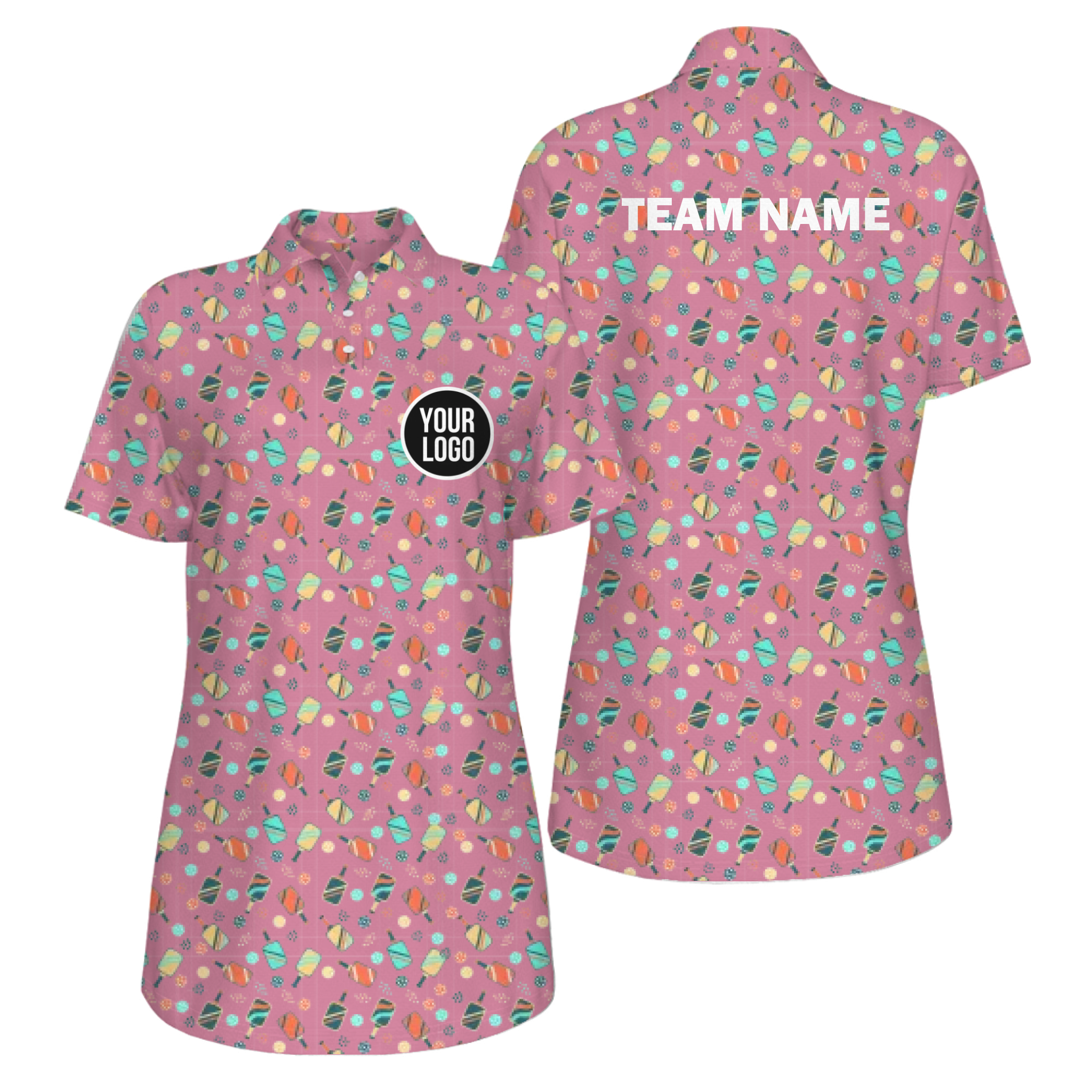 Picklewin All Over Print Women's UV Protection Polo Shirt Summer Vibe