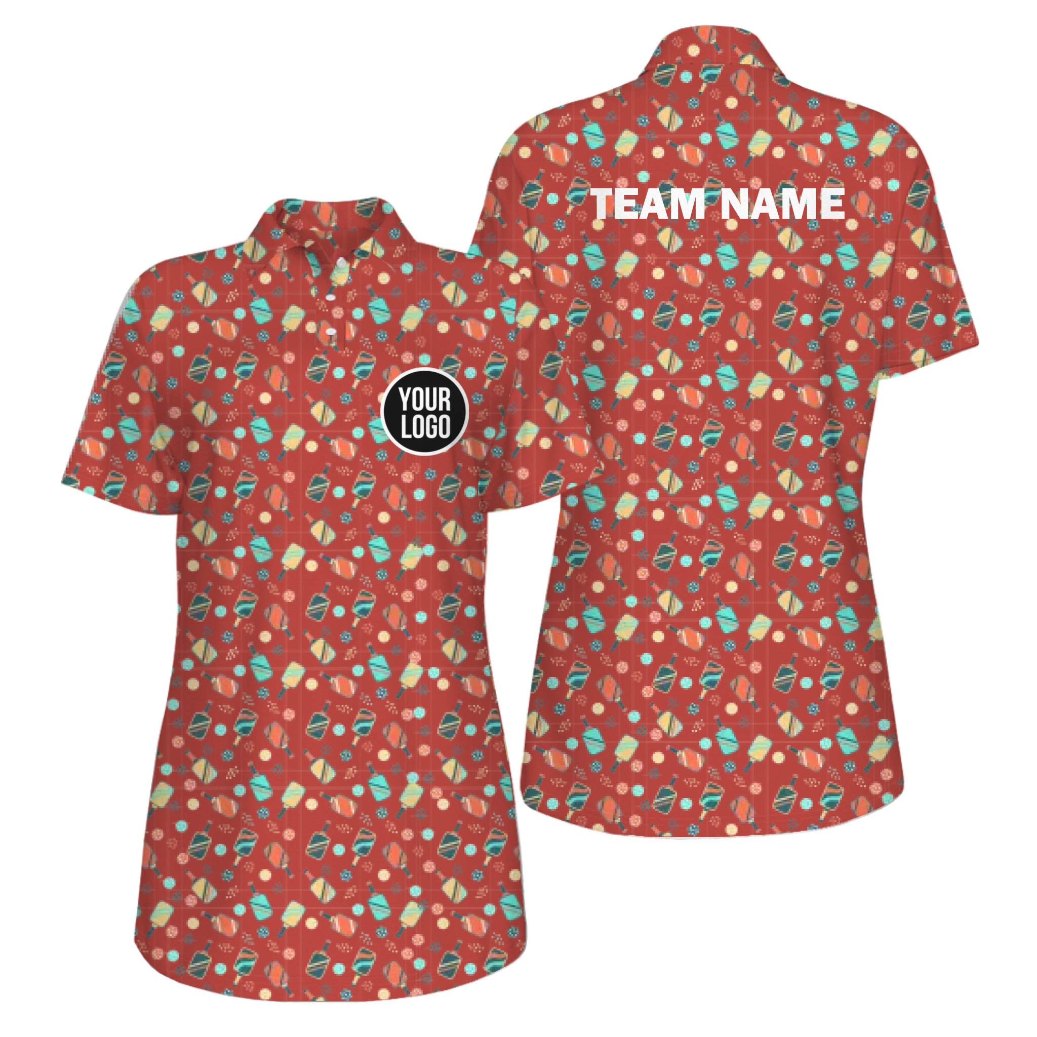 Picklewin All Over Print Women's UV Protection Polo Shirt Summer Vibe