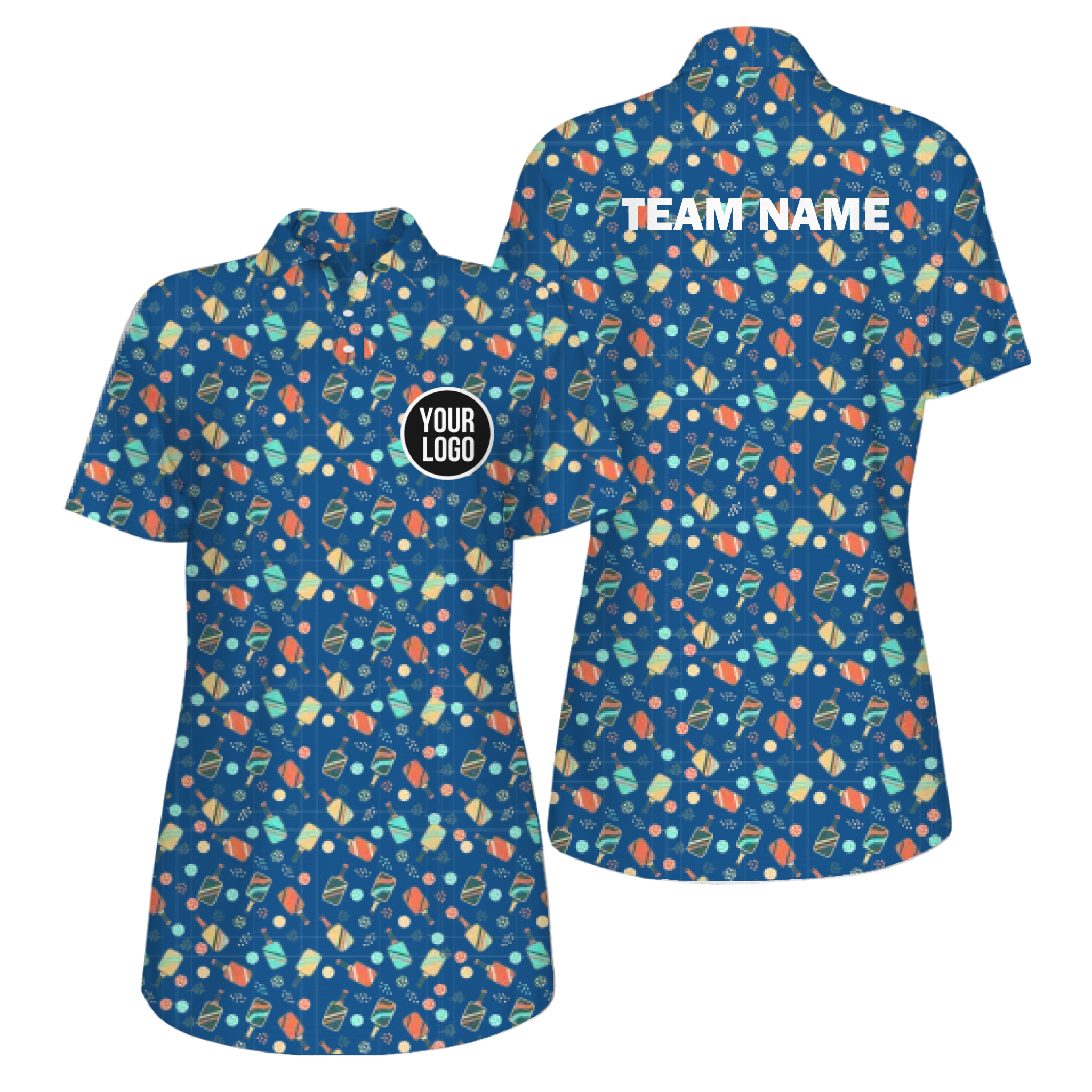 Picklewin All Over Print Women's UV Protection Polo Shirt Summer Vibe