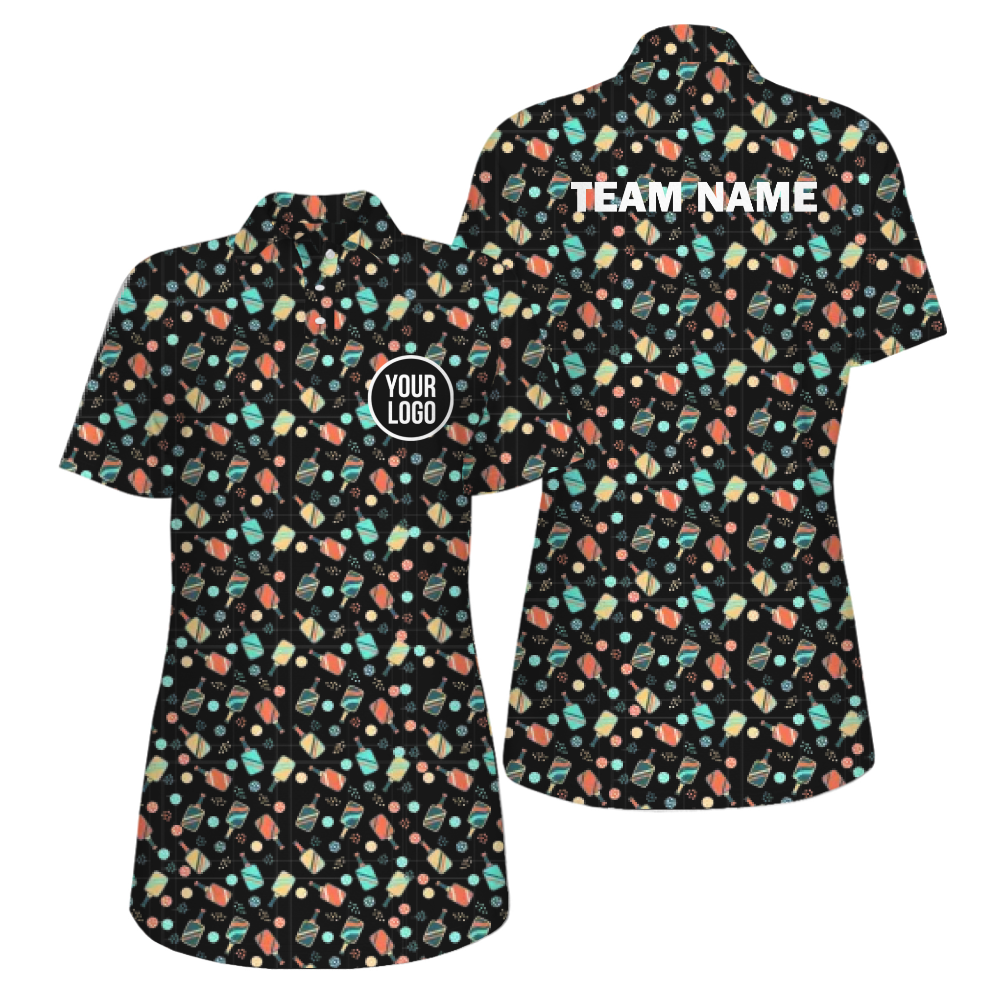 Picklewin All Over Print Women's UV Protection Polo Shirt Summer Vibe
