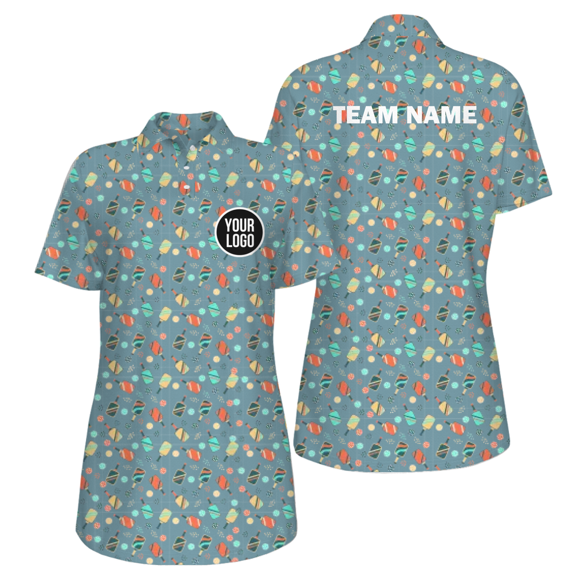 Picklewin All Over Print Women's UV Protection Polo Shirt Summer Vibe