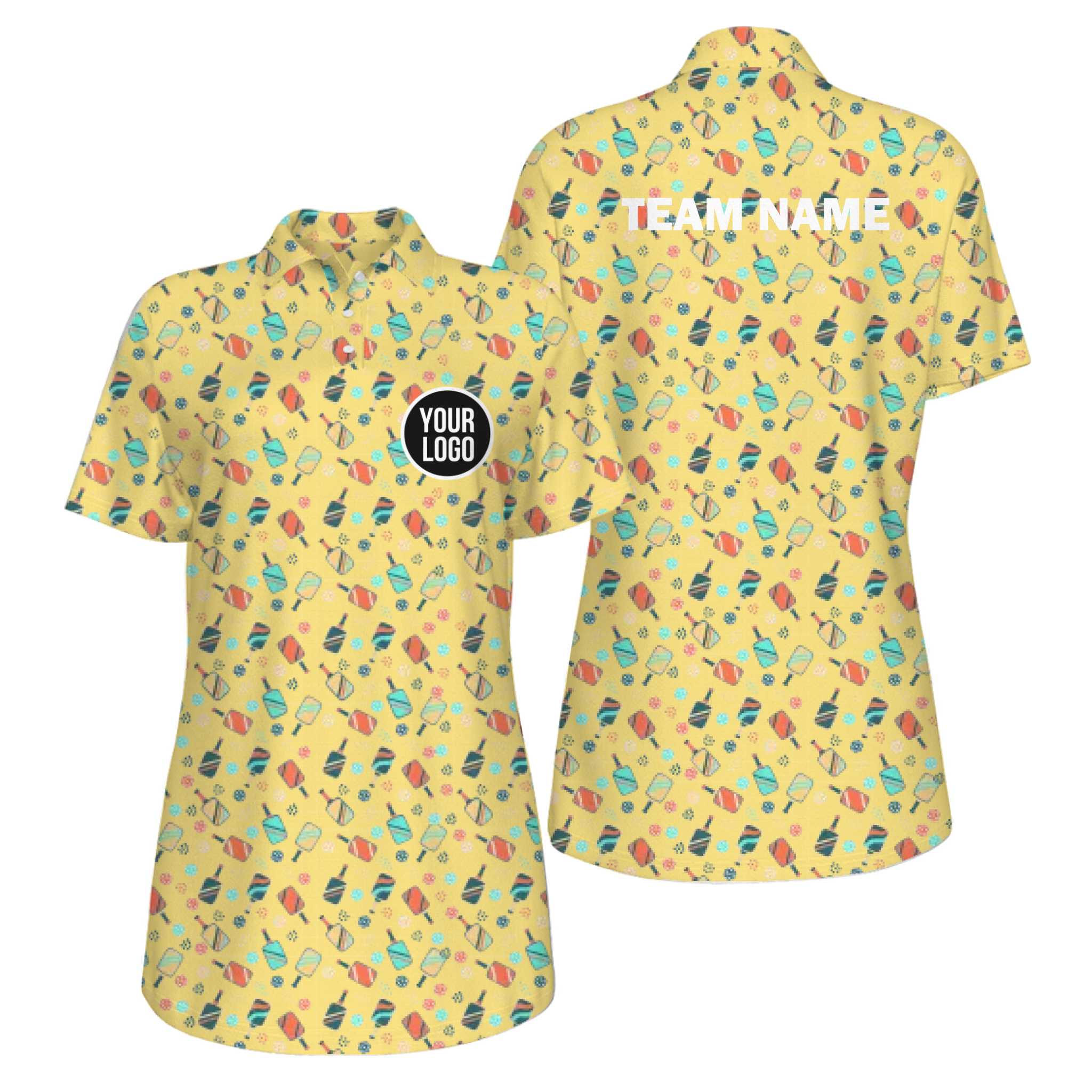 Picklewin All Over Print Women's UV Protection Polo Shirt Summer Vibe