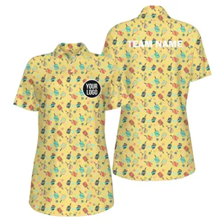 Picklewin All Over Print Women's UV Protection Polo Shirt Summer Vibe