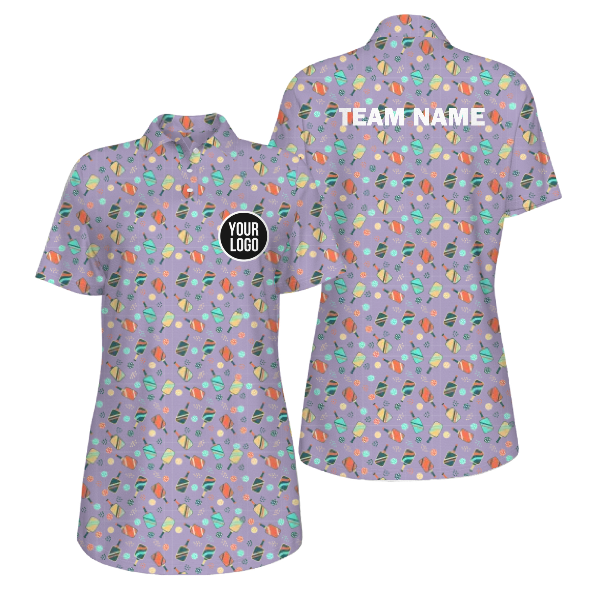Picklewin All Over Print Women's UV Protection Polo Shirt Summer Vibe
