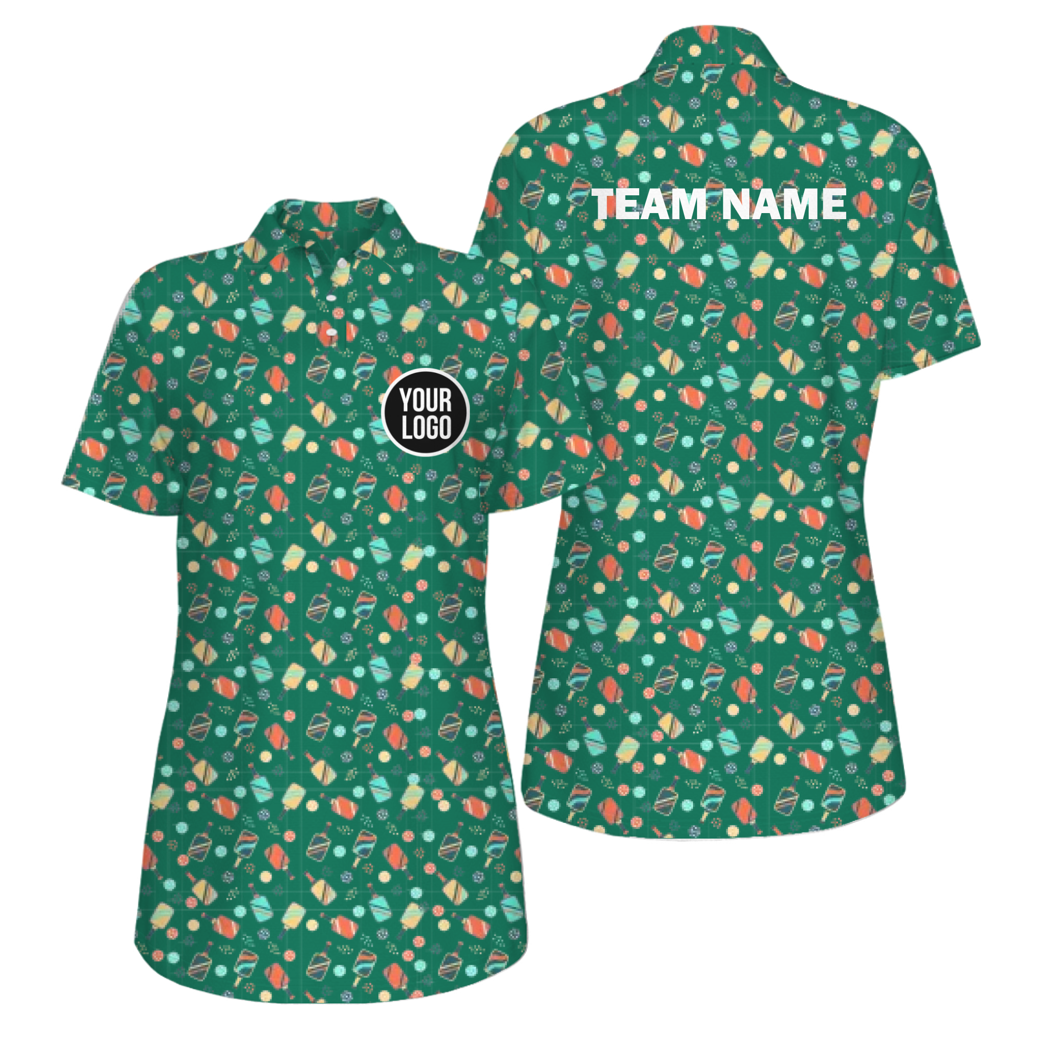 Picklewin All Over Print Women's UV Protection Polo Shirt Summer Vibe