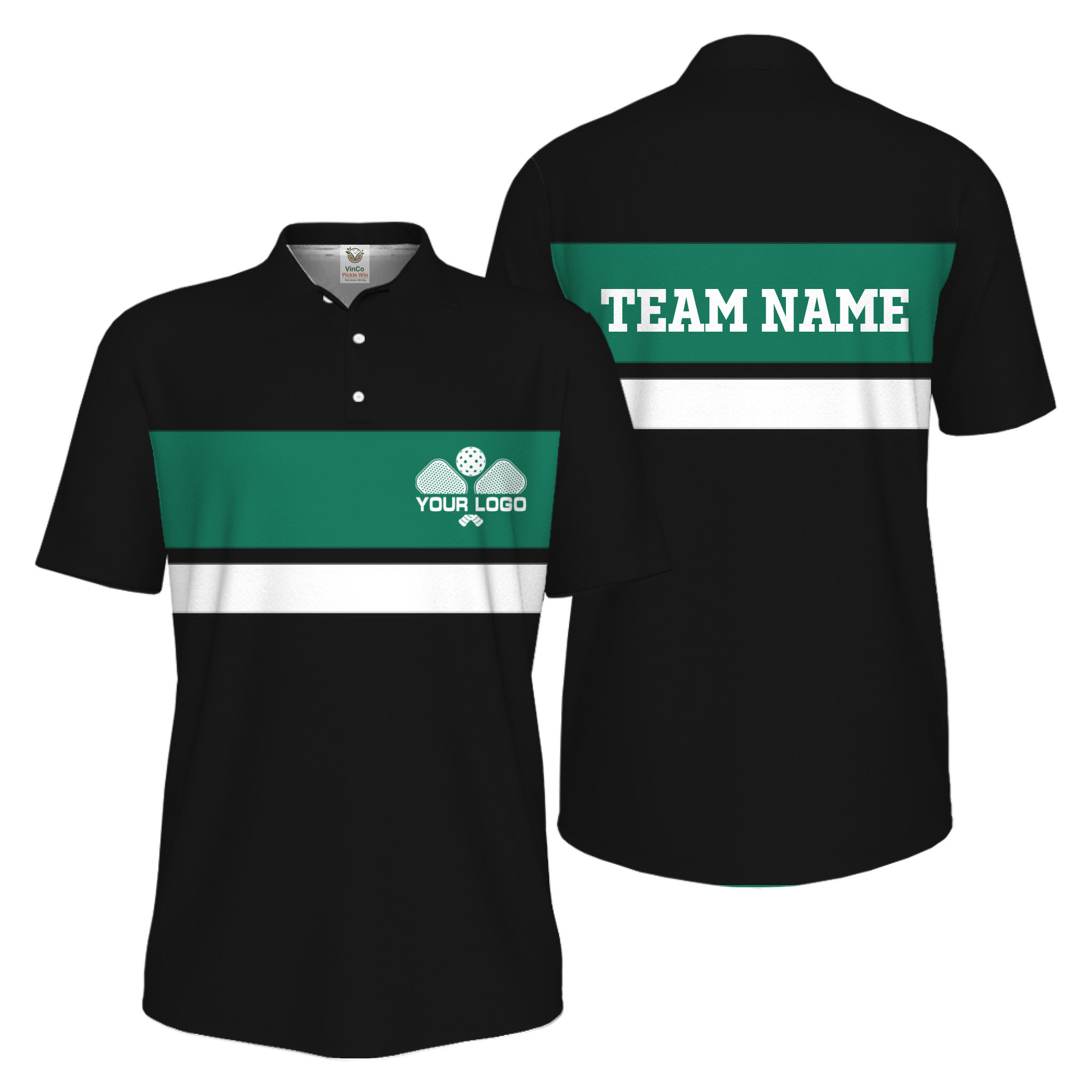 Picklewin Basic Custom Logo Pickleball Team Polo Shirt For Men 