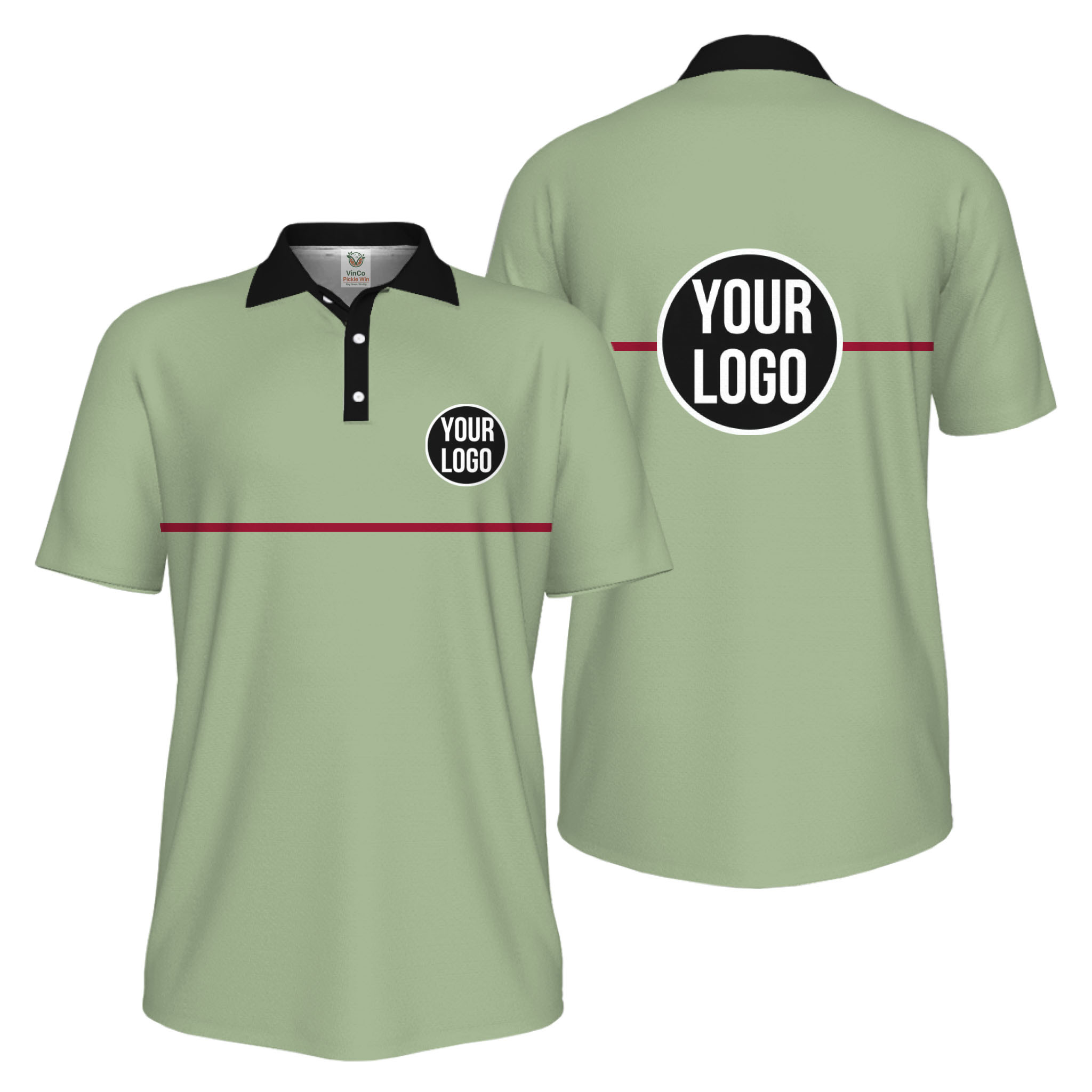 Picklewin Basic Custom Team Logo UV Protection Men Polo Shirt