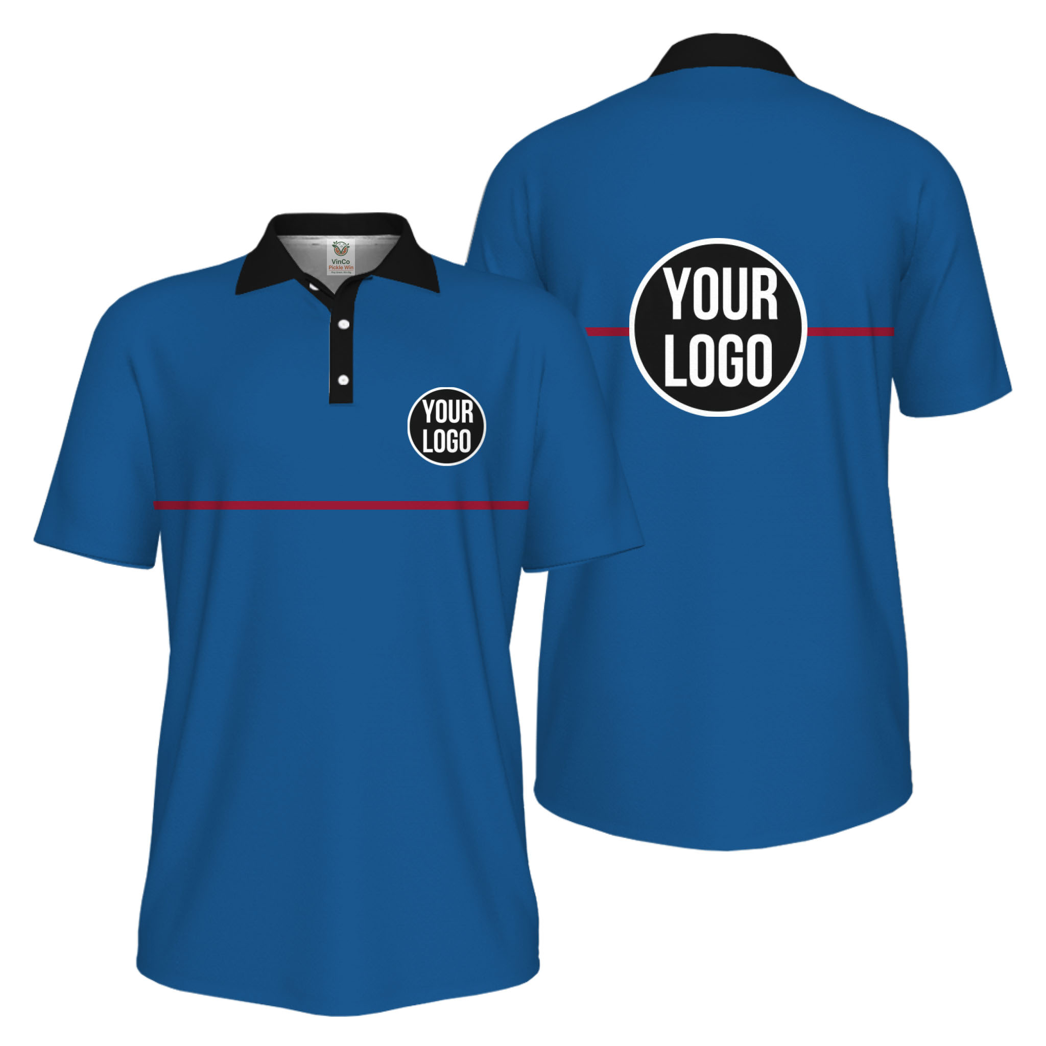 Picklewin Basic Custom Team Logo UV Protection Men Polo Shirt